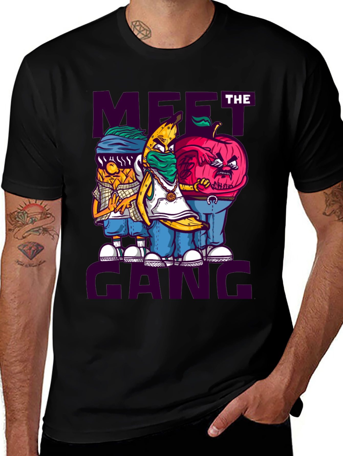 Meet the Gang T-Shirt - Urban Fruit Cartoon Tee