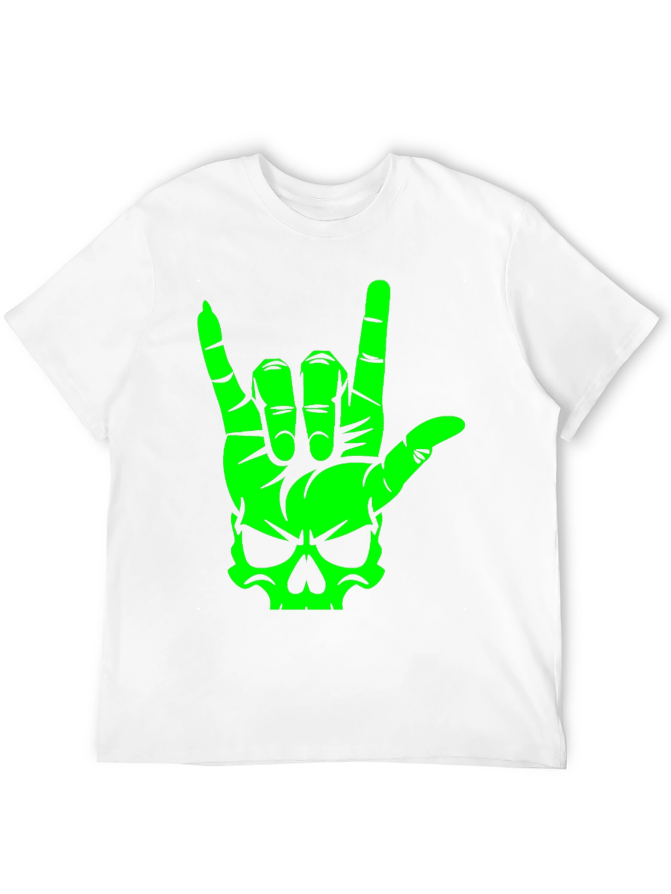 Skull Hand Sign Graphic T-Shirt