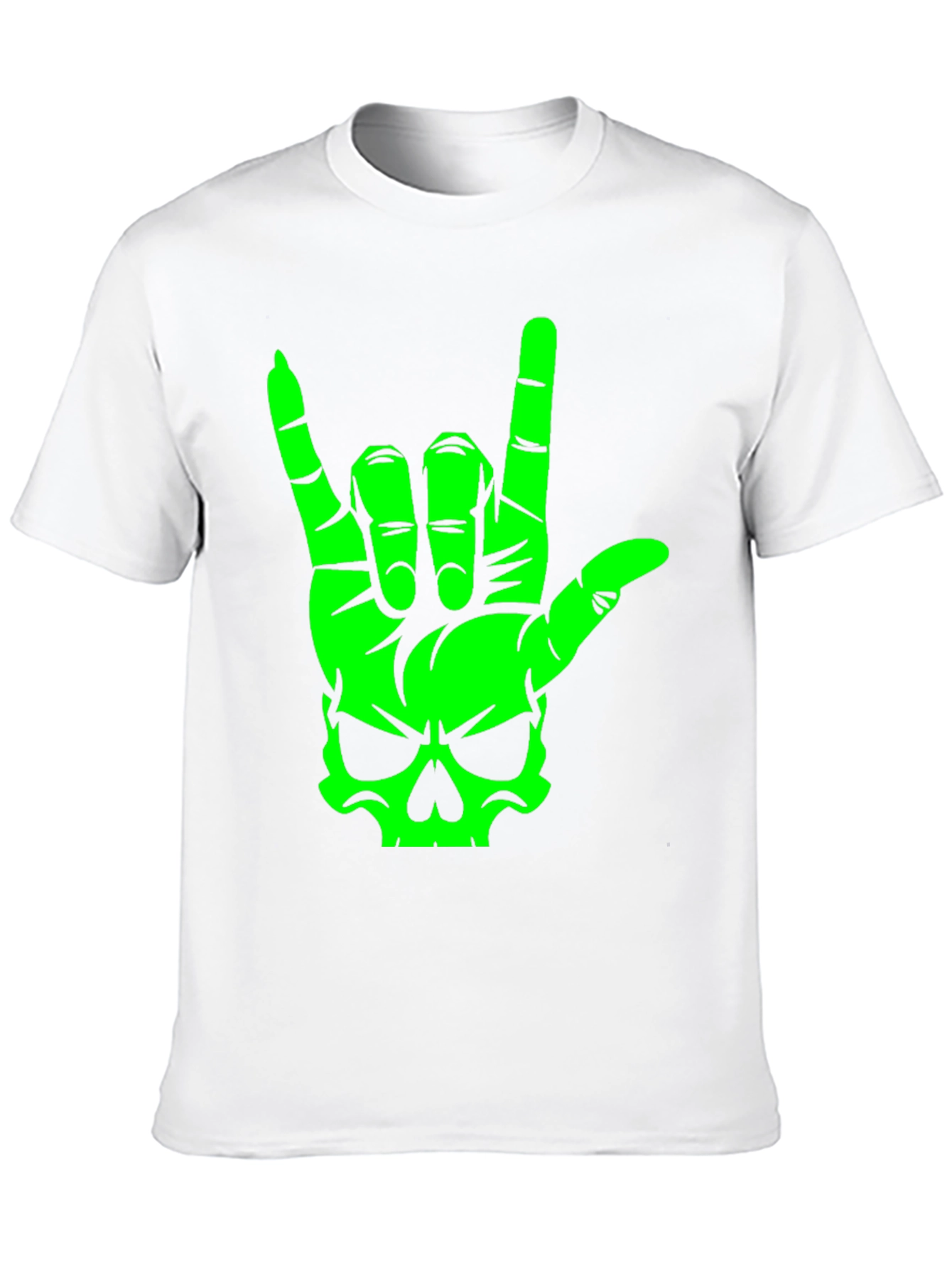Skull Hand Sign Graphic T-Shirt