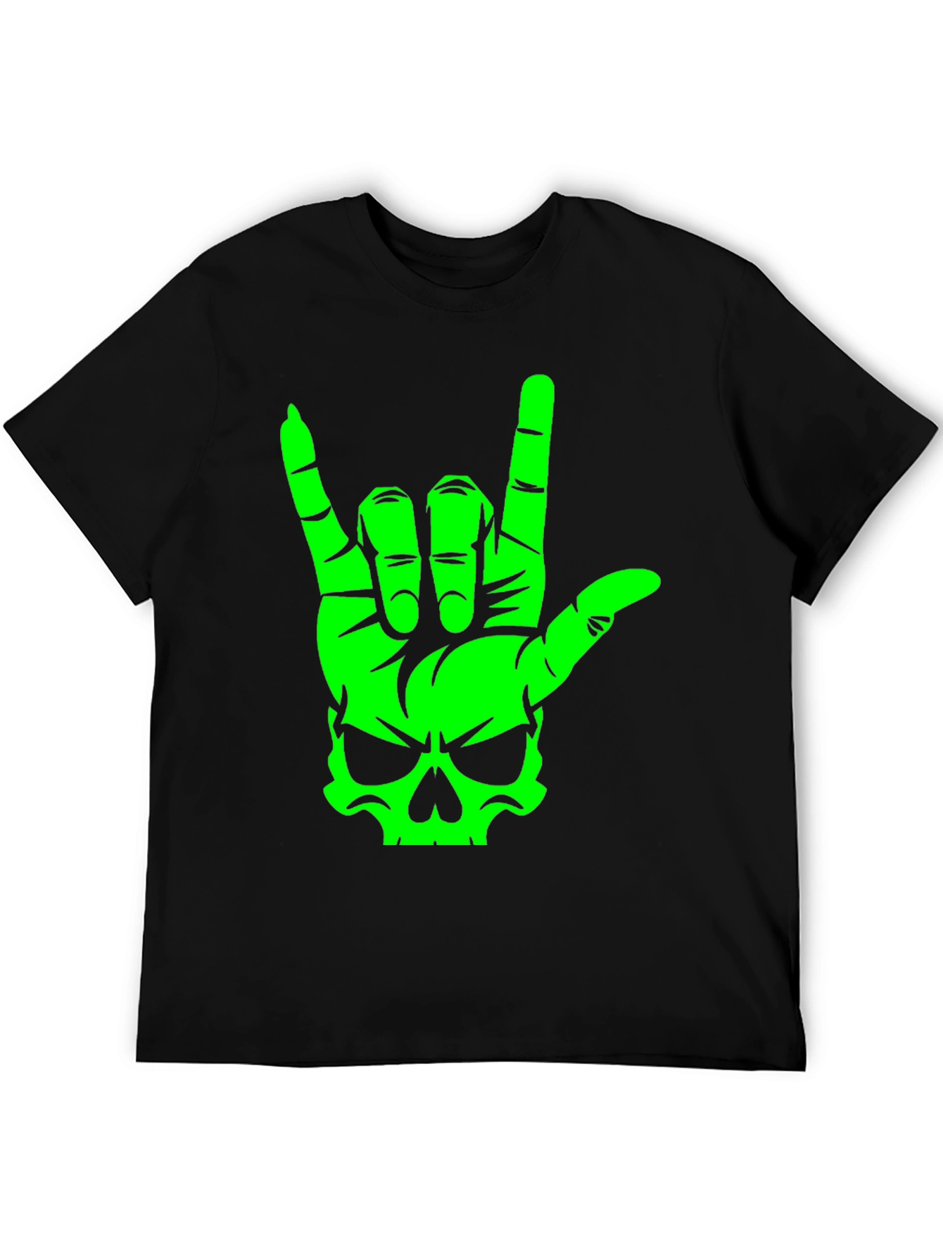 Skull Hand Sign Graphic T-Shirt