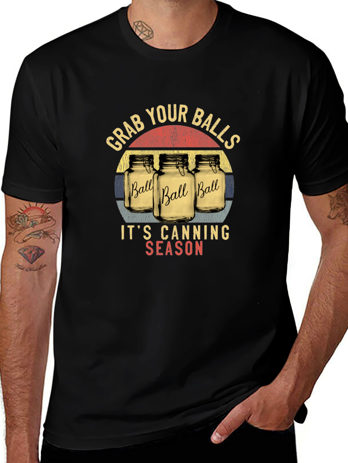 Grab Your Balls Its Canning Season Black T-Shirt