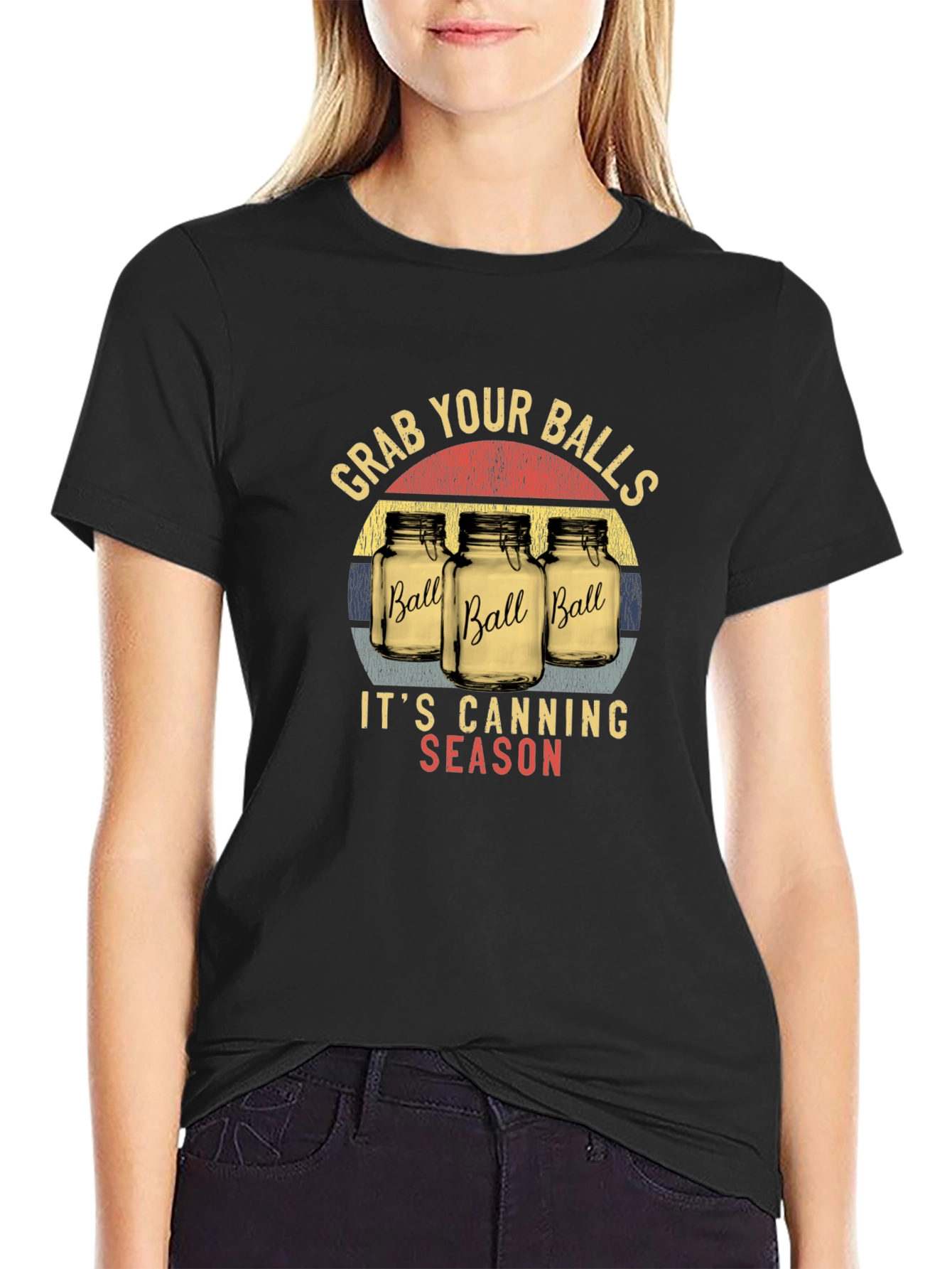 Grab Your Balls Its Canning Season Black T-Shirt