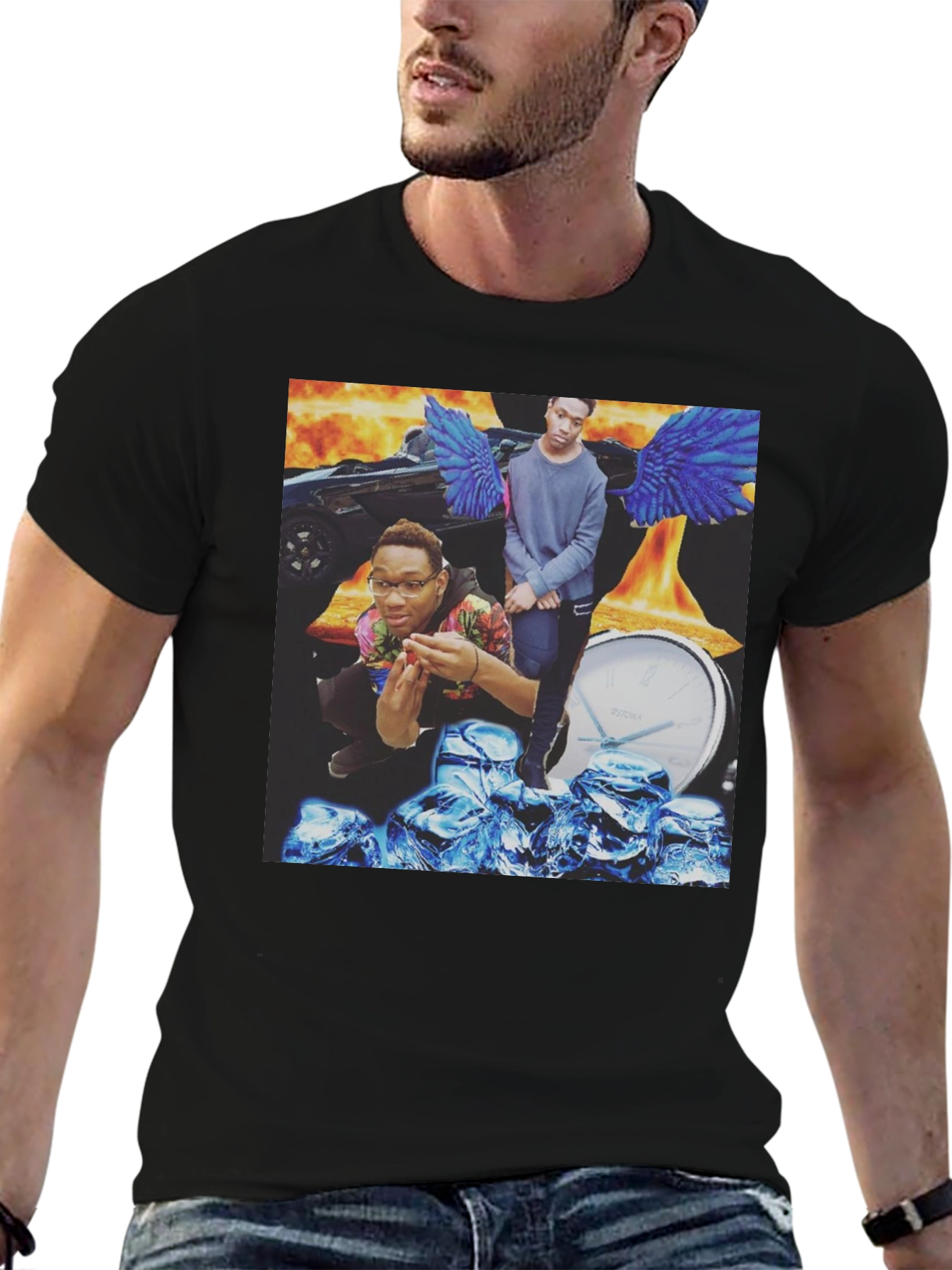 Mens Graphic Print T-Shirt - Unique Design
