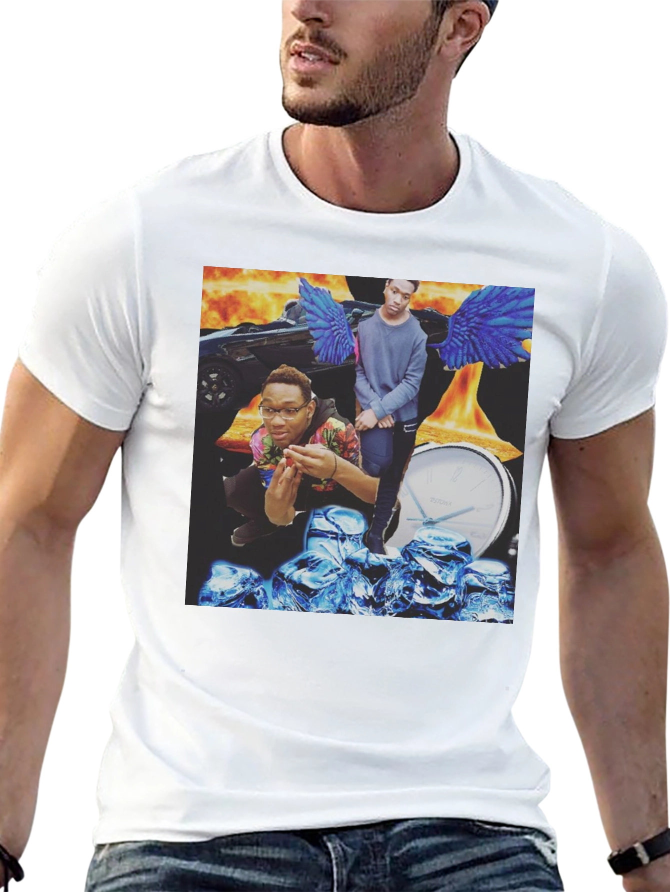 Mens Graphic Print T-Shirt - Unique Design