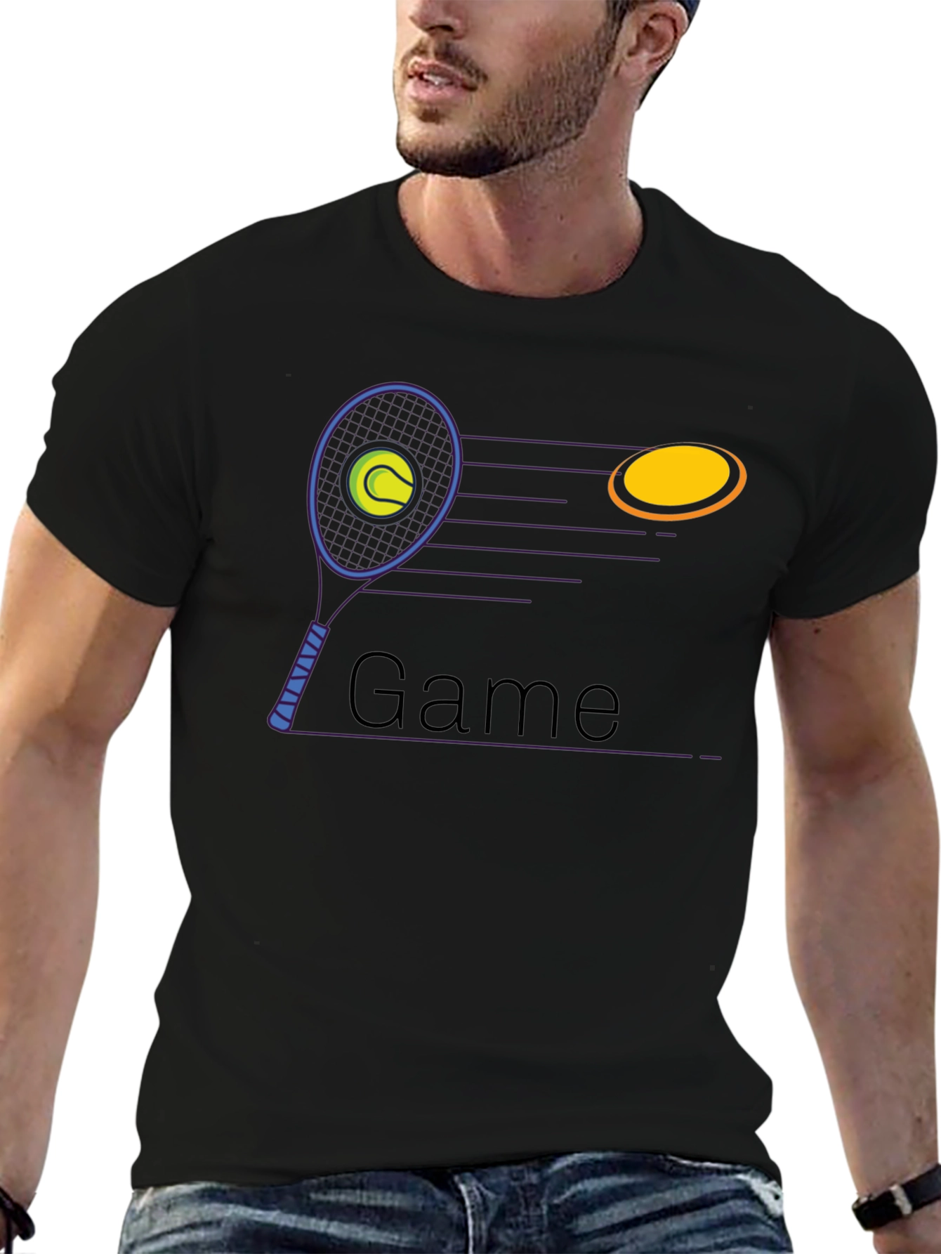 Game On: Tennis Racket Graphic Tee