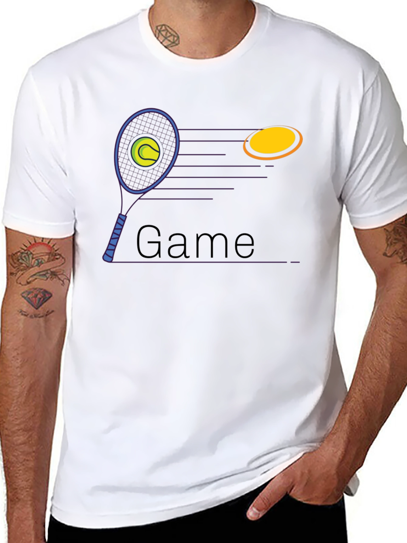 Game On: Tennis Racket Graphic Tee