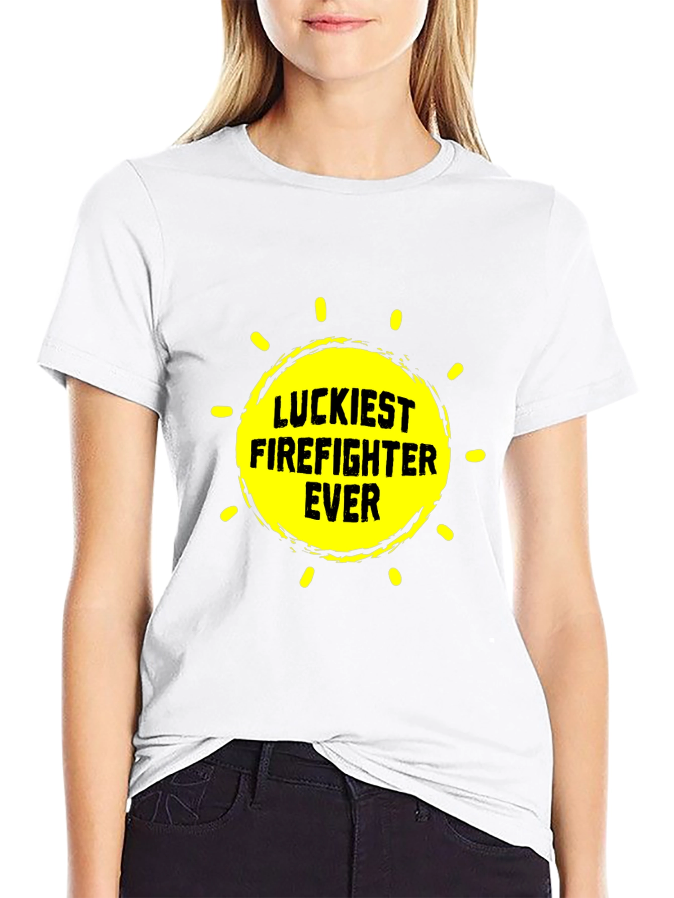 Luckiest Firefighter Ever Graphic Tee