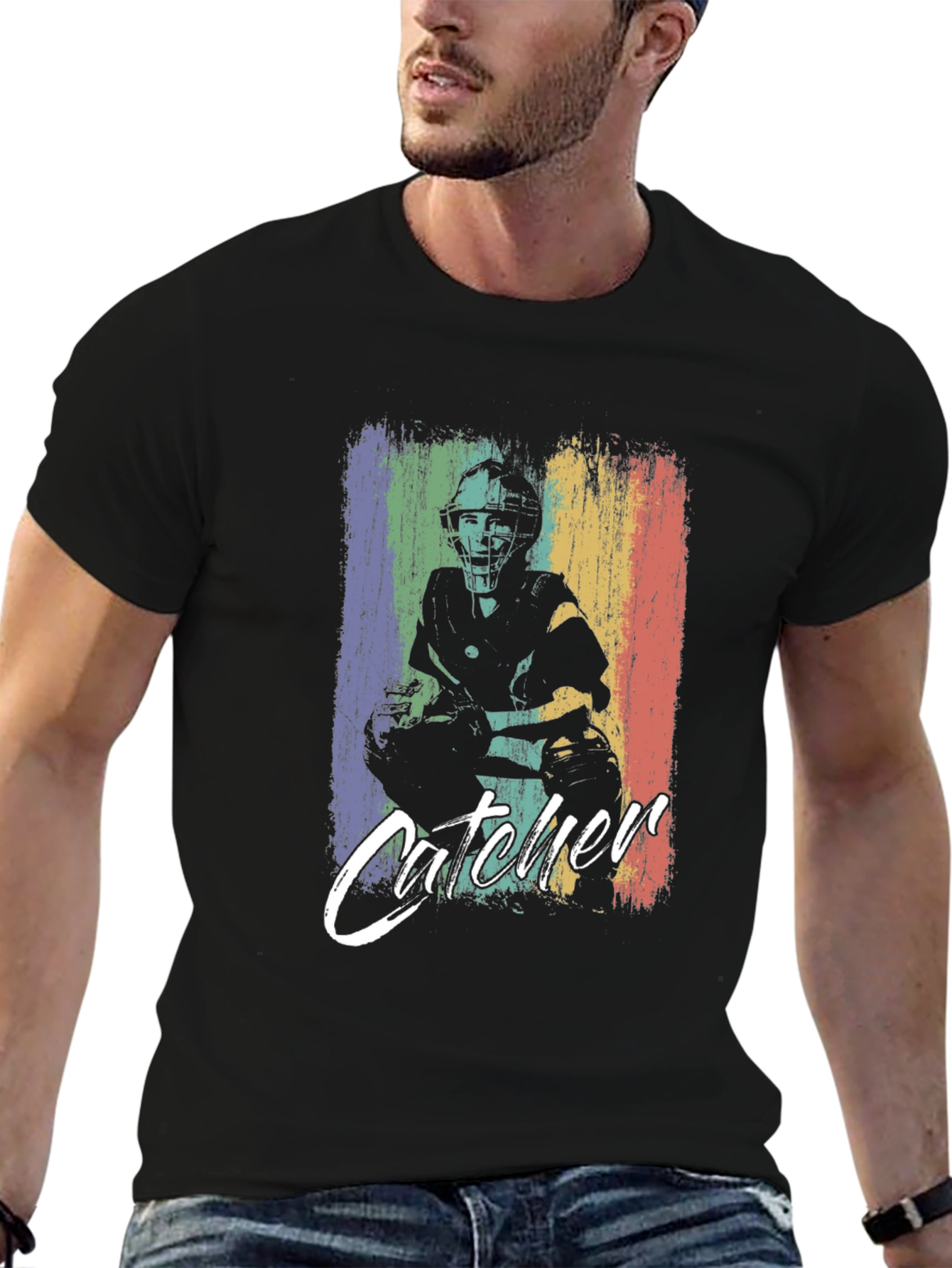 Catcher Graphic Tee - Baseball Fan Shirt