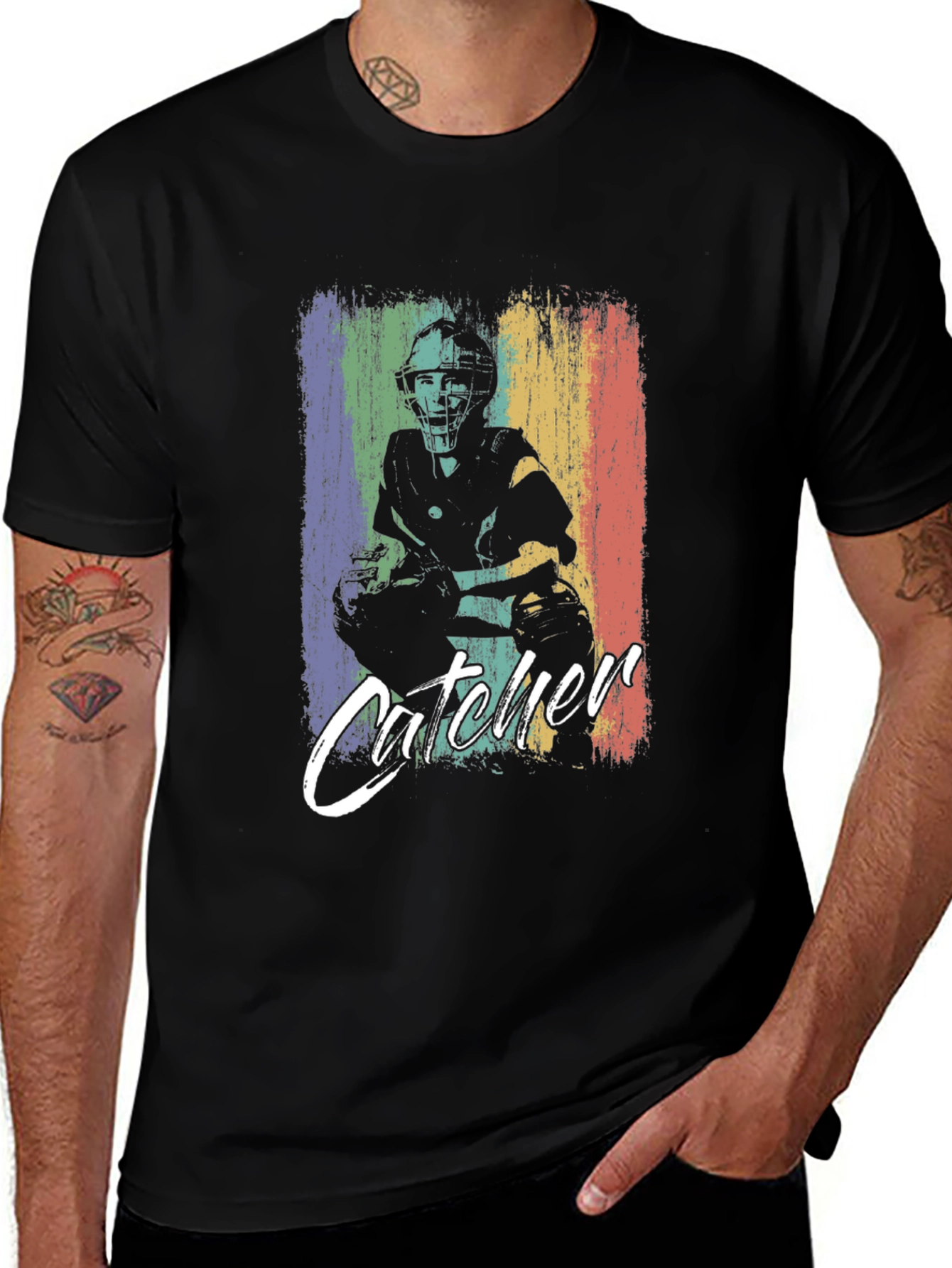 Catcher Graphic Tee - Baseball Fan Shirt