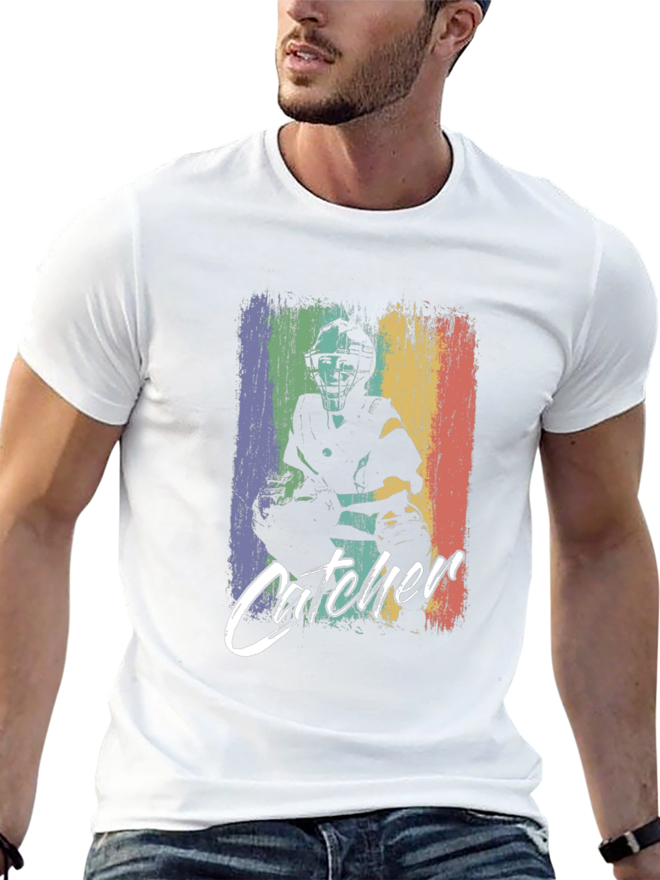 Catcher Graphic Tee - Baseball Fan Shirt