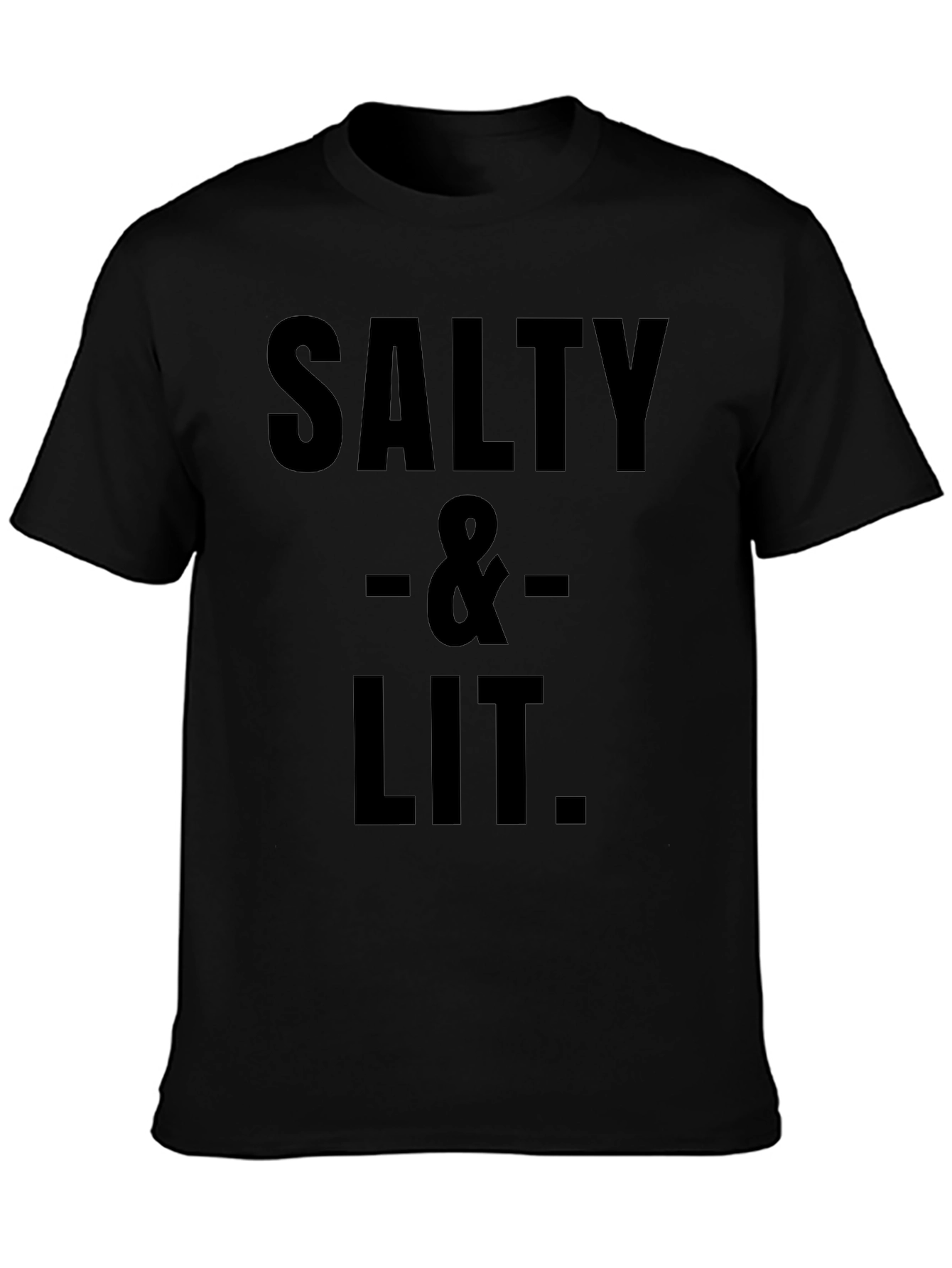 Salty & Lit Graphic Tee - Black Cotton Blend