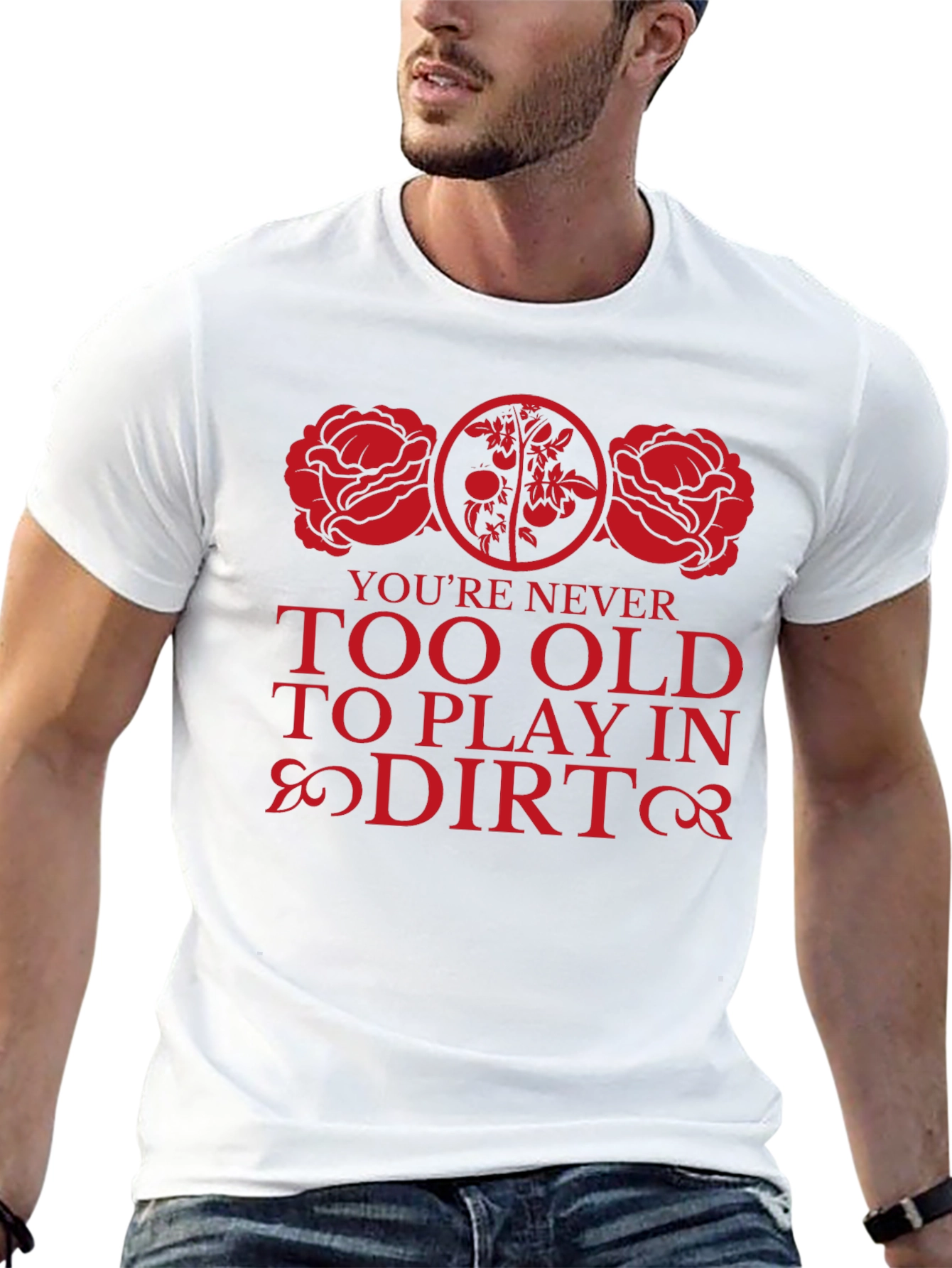 Never Too Old To Play In Dirt Black T-Shirt