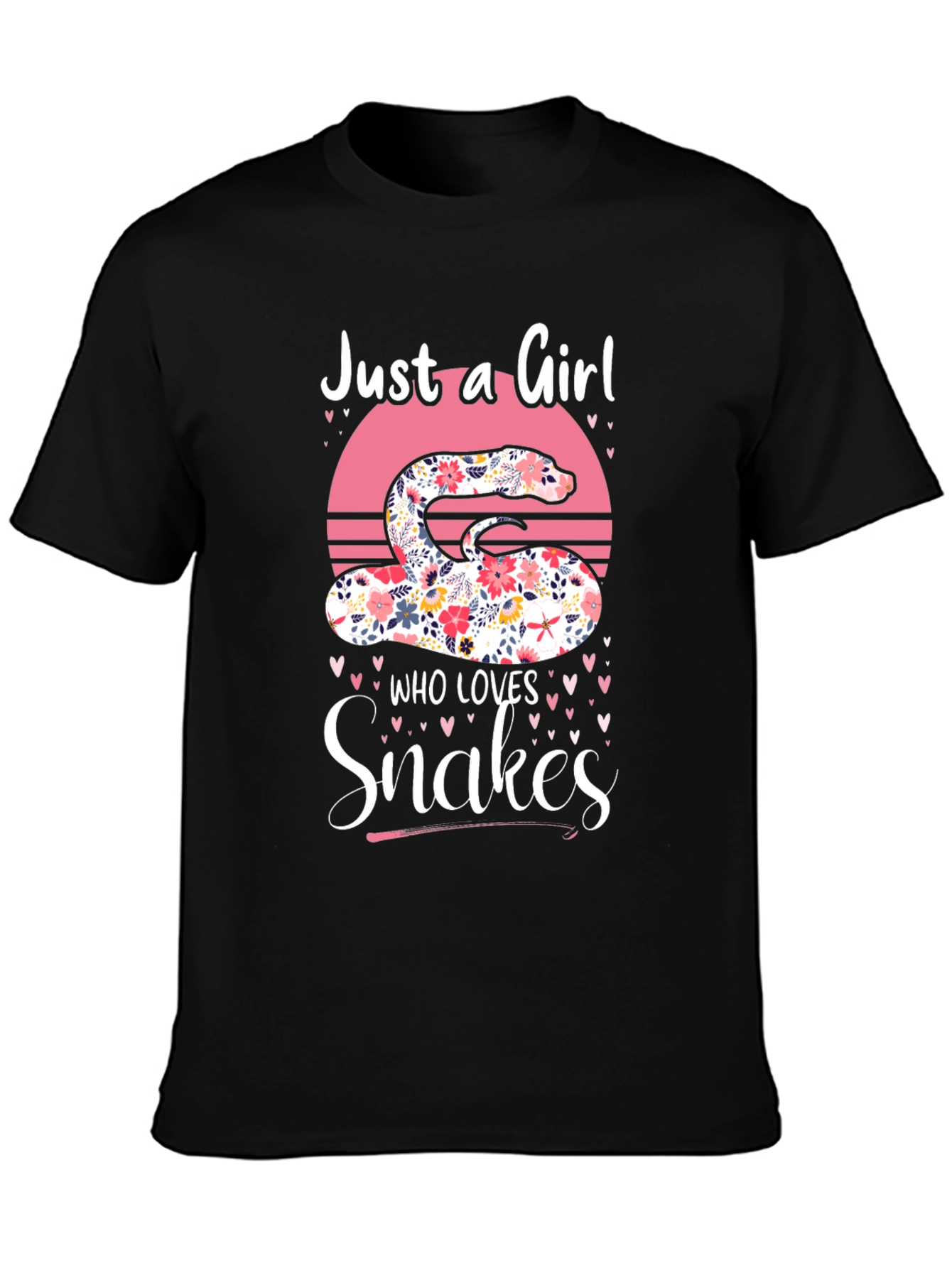Floral Snake Lover Graphic Tee - Womens