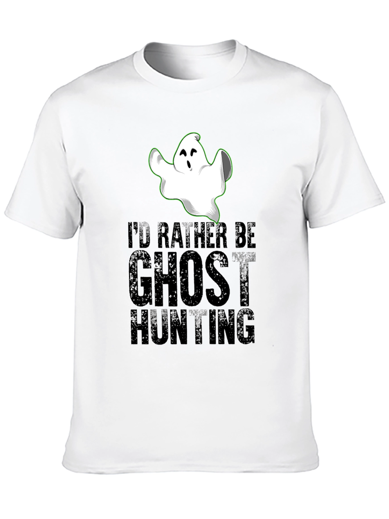 Ghost Hunting Graphic Tee - Halloween Novelty Shirt