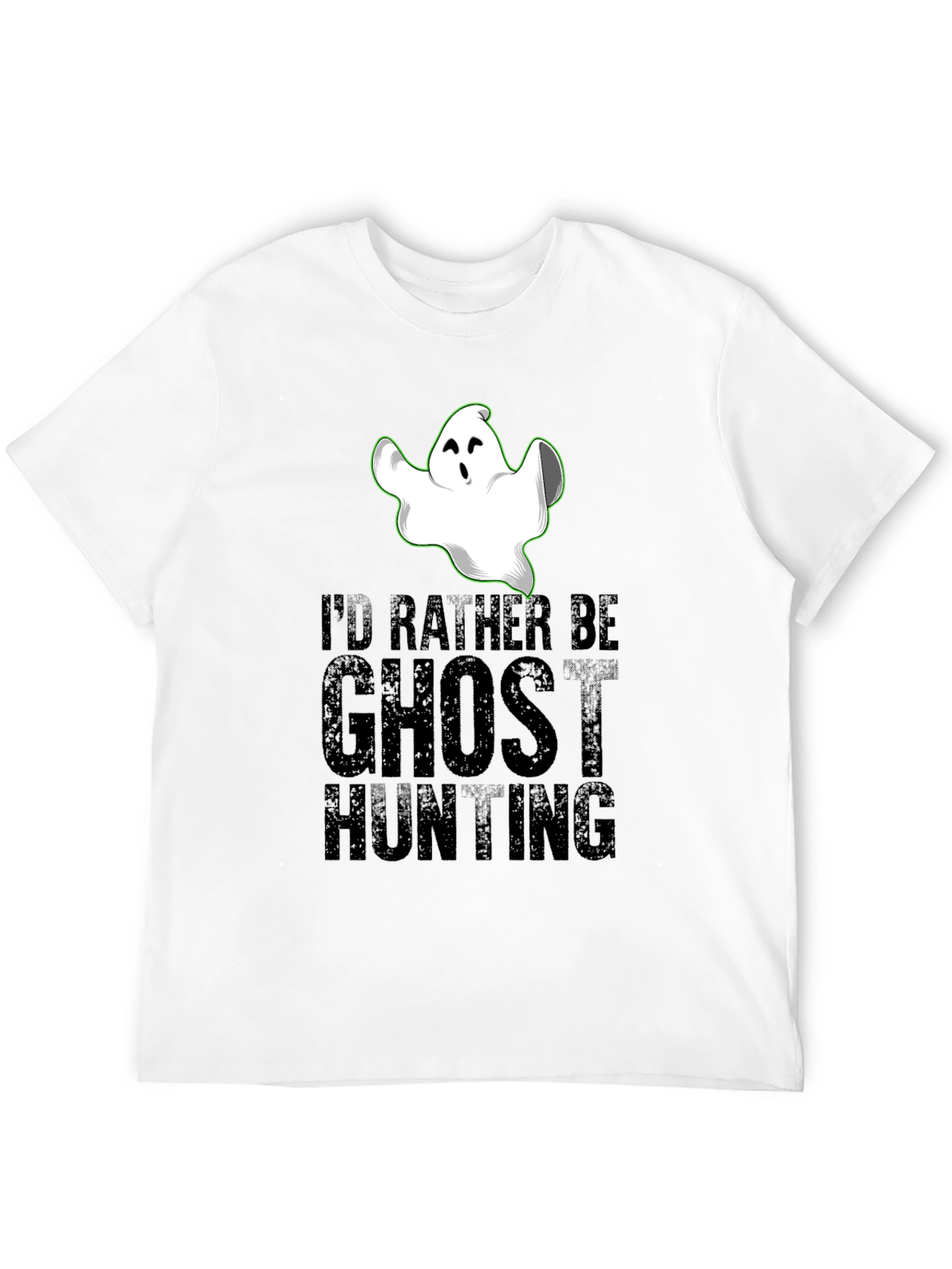 Ghost Hunting Graphic Tee - Halloween Novelty Shirt