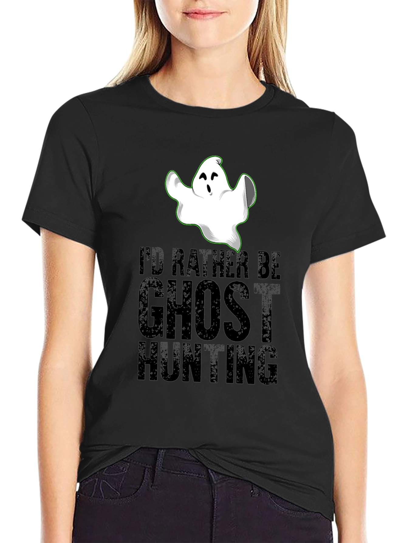 Ghost Hunting Graphic Tee - Halloween Novelty Shirt