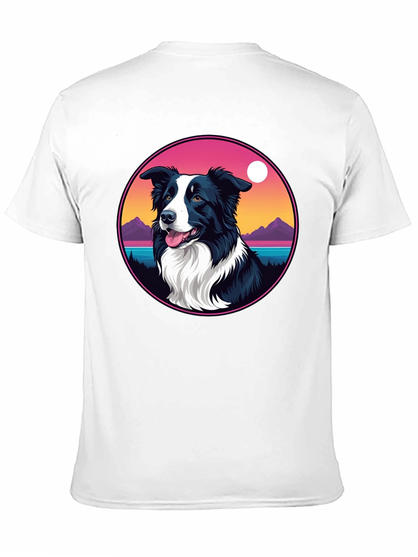 Border Collie Sunset Graphic Tee