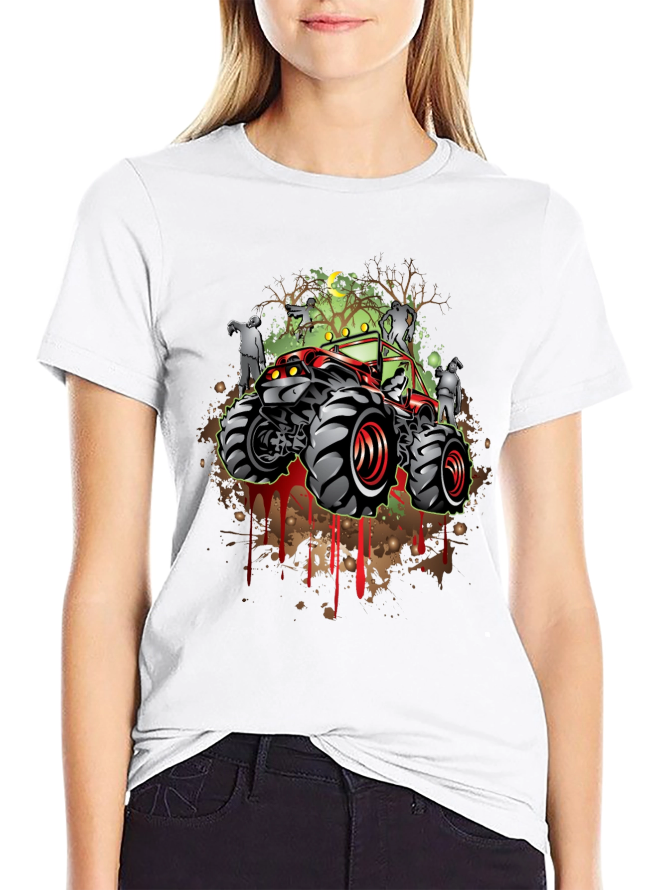 Zombie Monster Truck Graphic T-Shirt