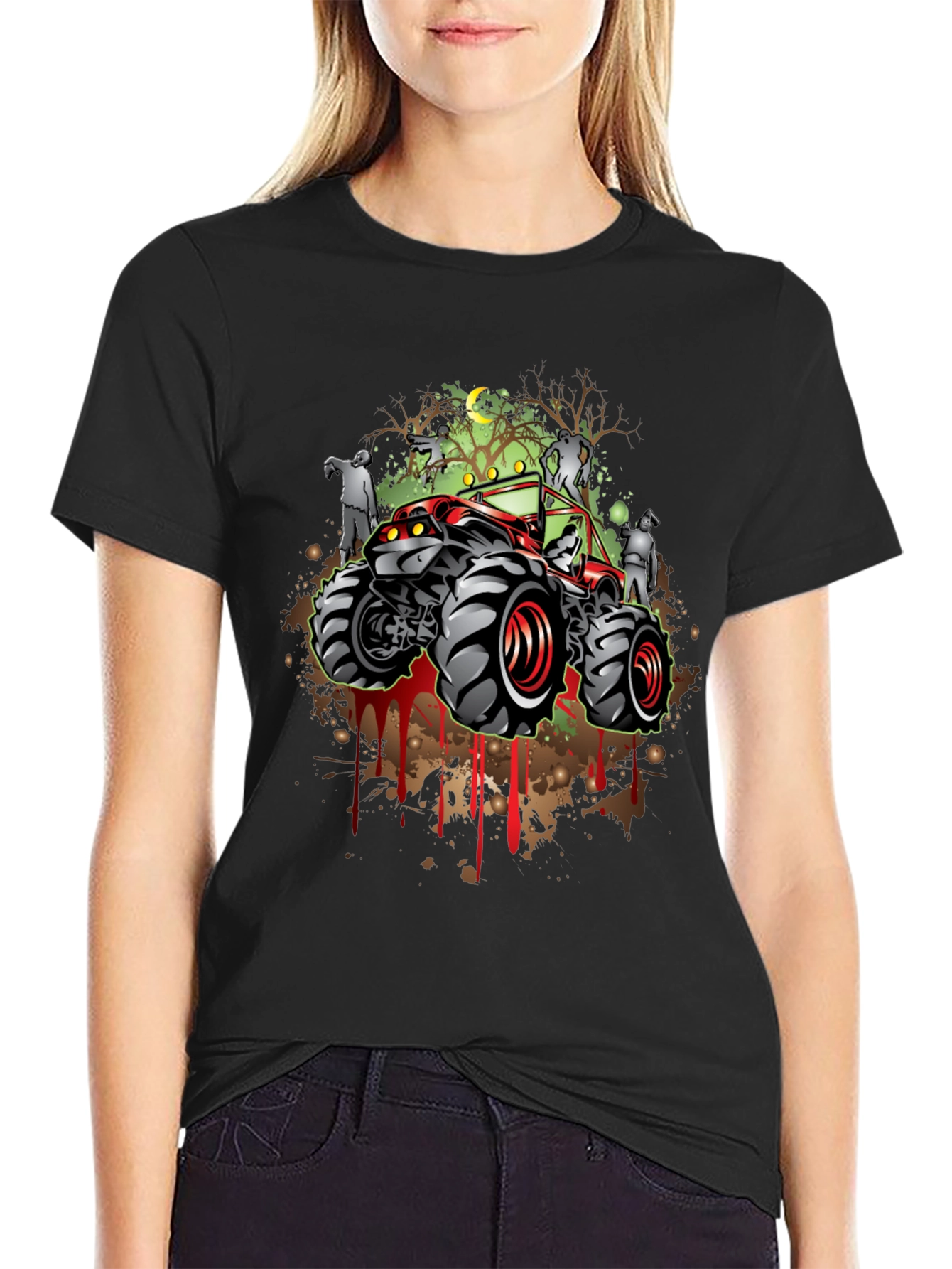 Zombie Monster Truck Graphic T-Shirt