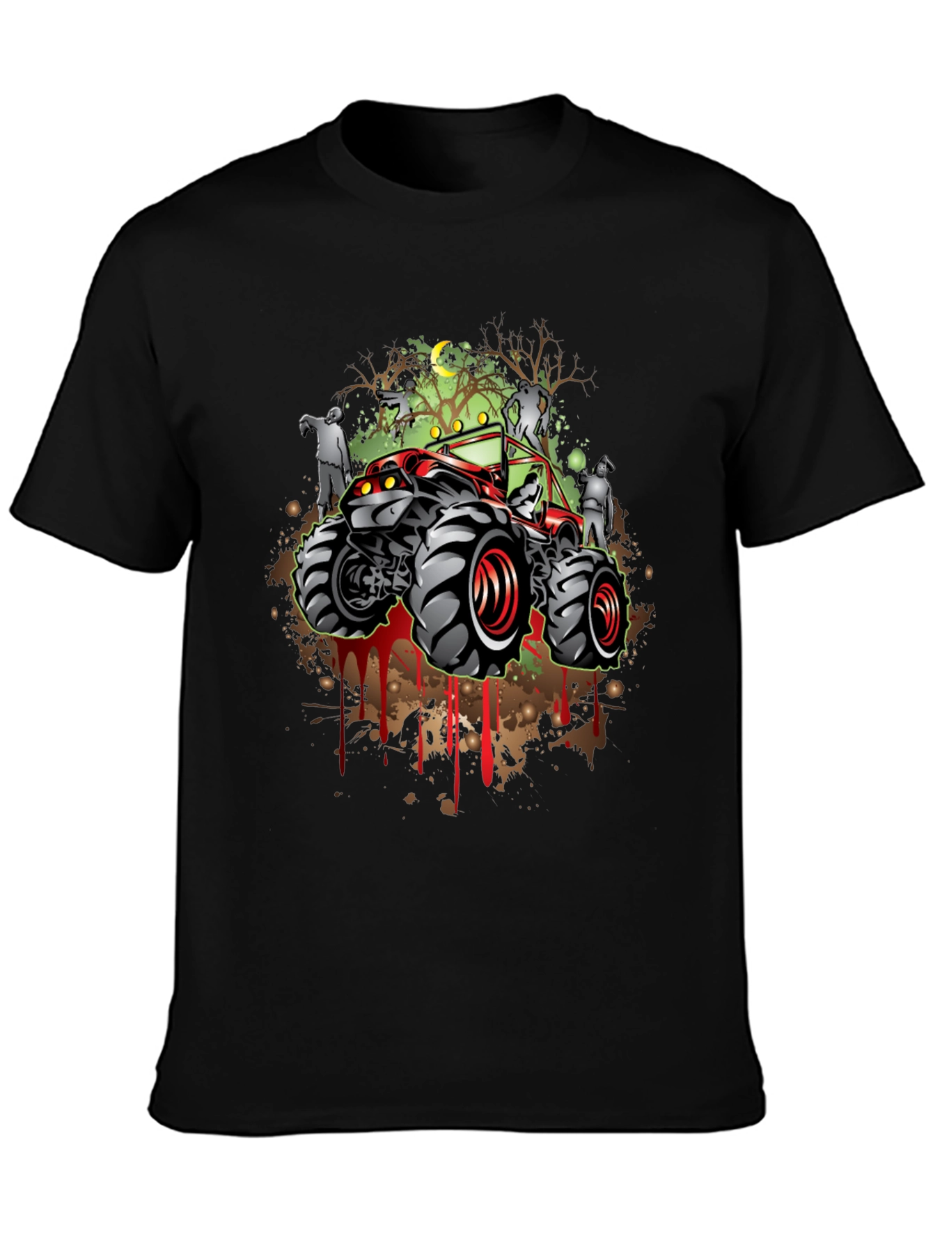 Zombie Monster Truck Graphic T-Shirt