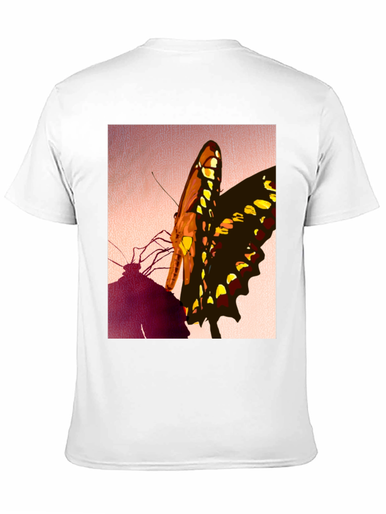 Butterfly Graphic Tee - Stylish Mens Black T-Shirt
