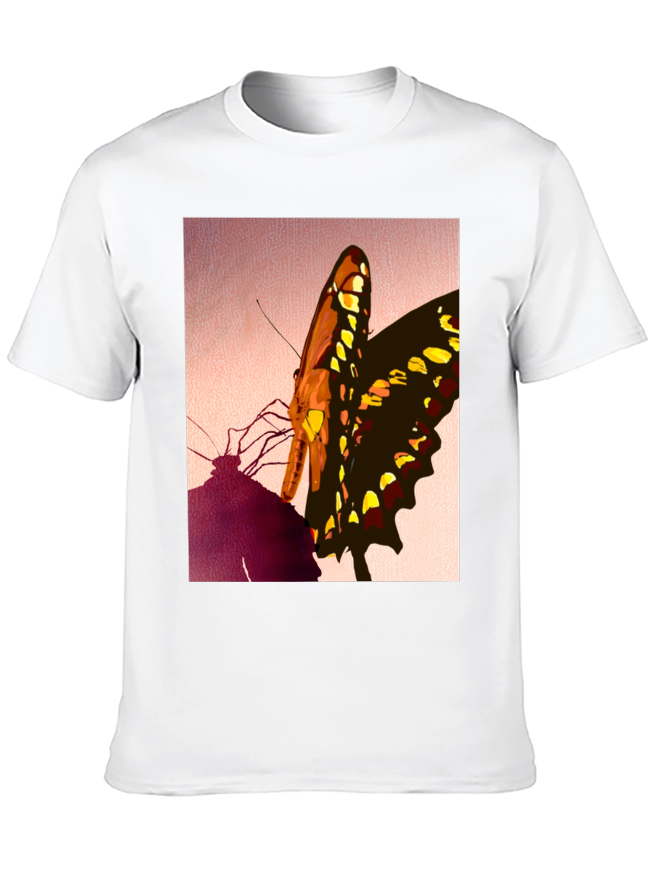 Butterfly Graphic Tee - Stylish Mens Black T-Shirt