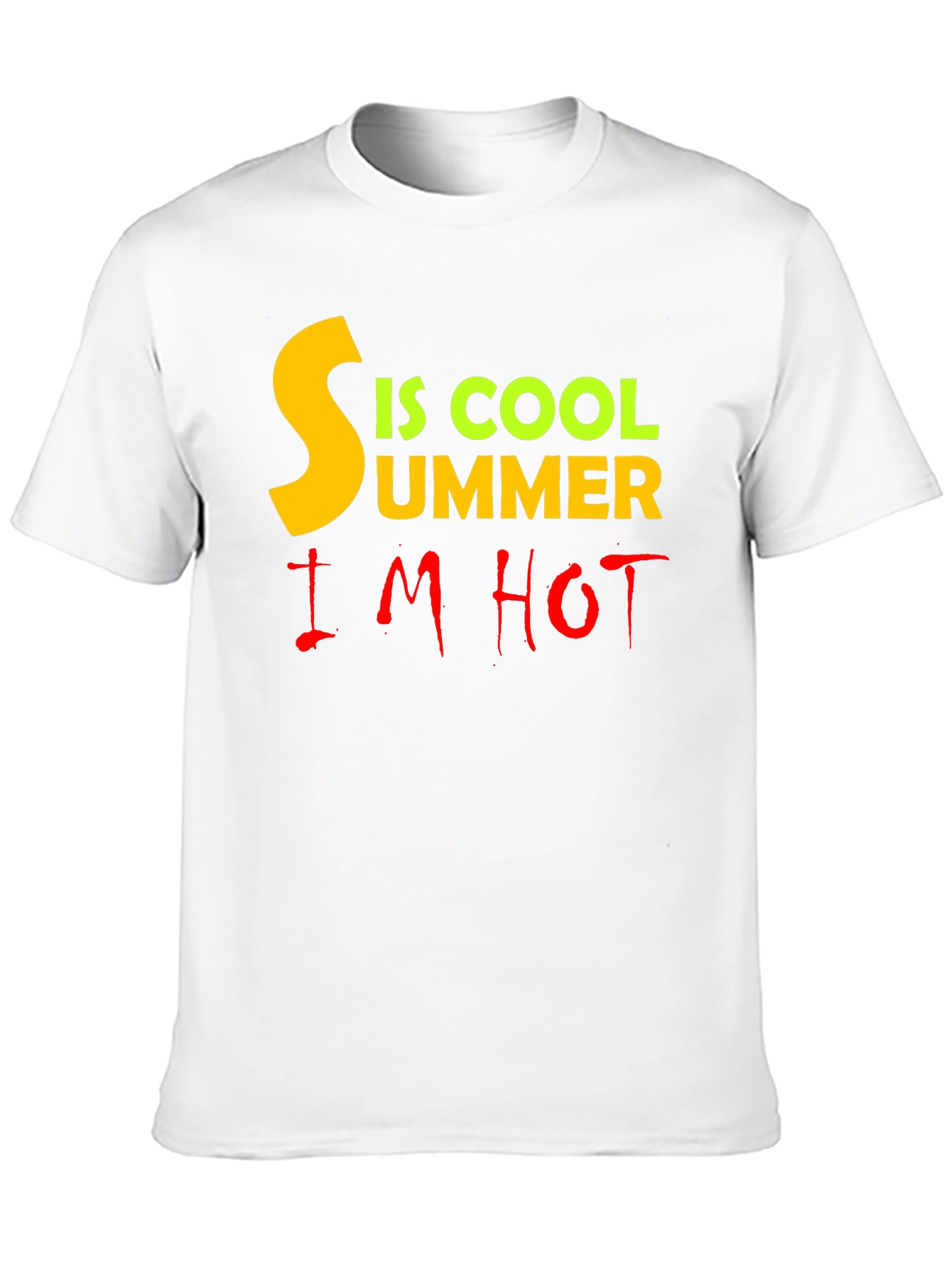 Summer Cool & Hot Graphic T-Shirt - Black
