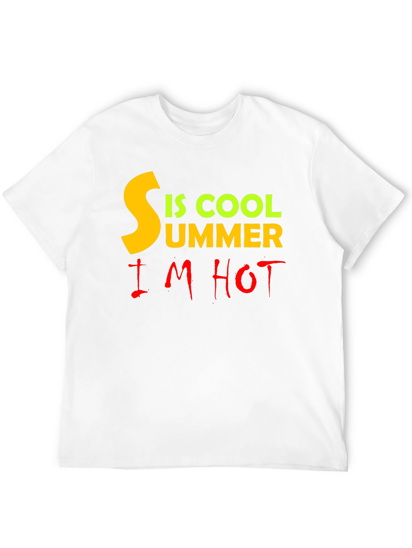 Summer Cool & Hot Graphic T-Shirt - Black