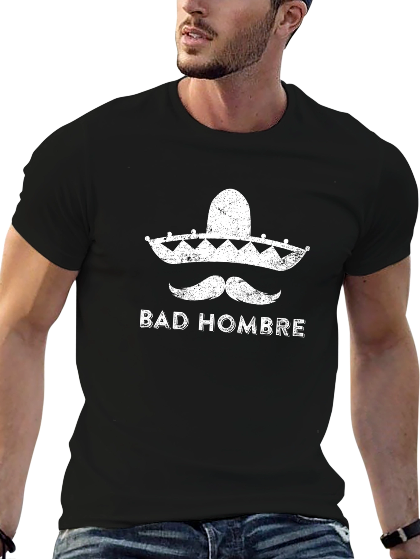 Bad Hombre Graphic Tee - Mens Black T-Shirt