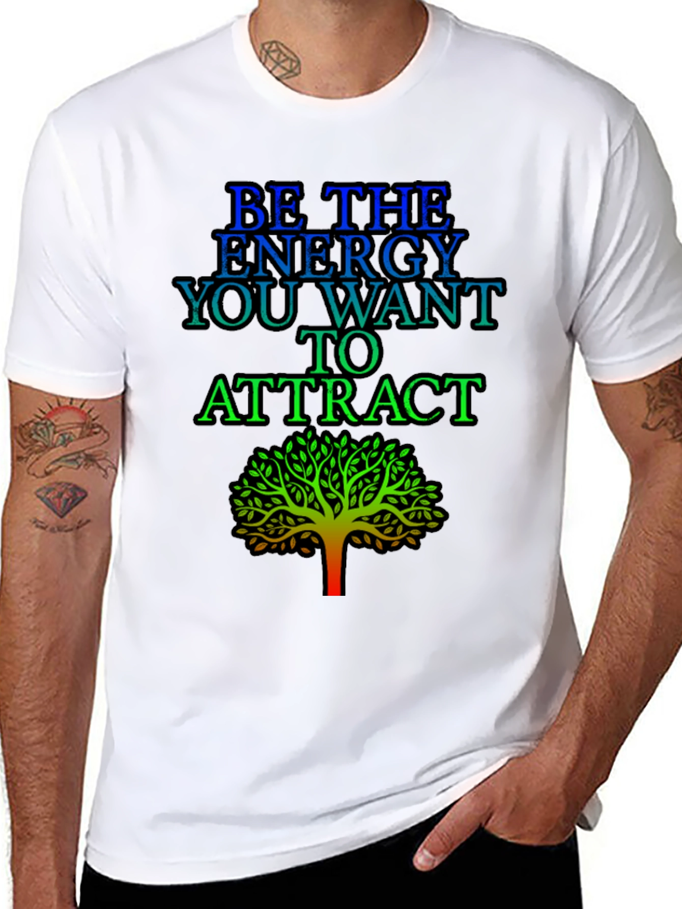 Be the Energy T-Shirt - Inspirational Tree Graphic
