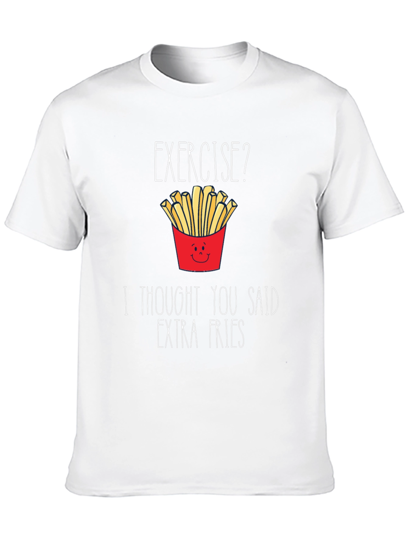 Funny Extra Fries Graphic T-Shirt
