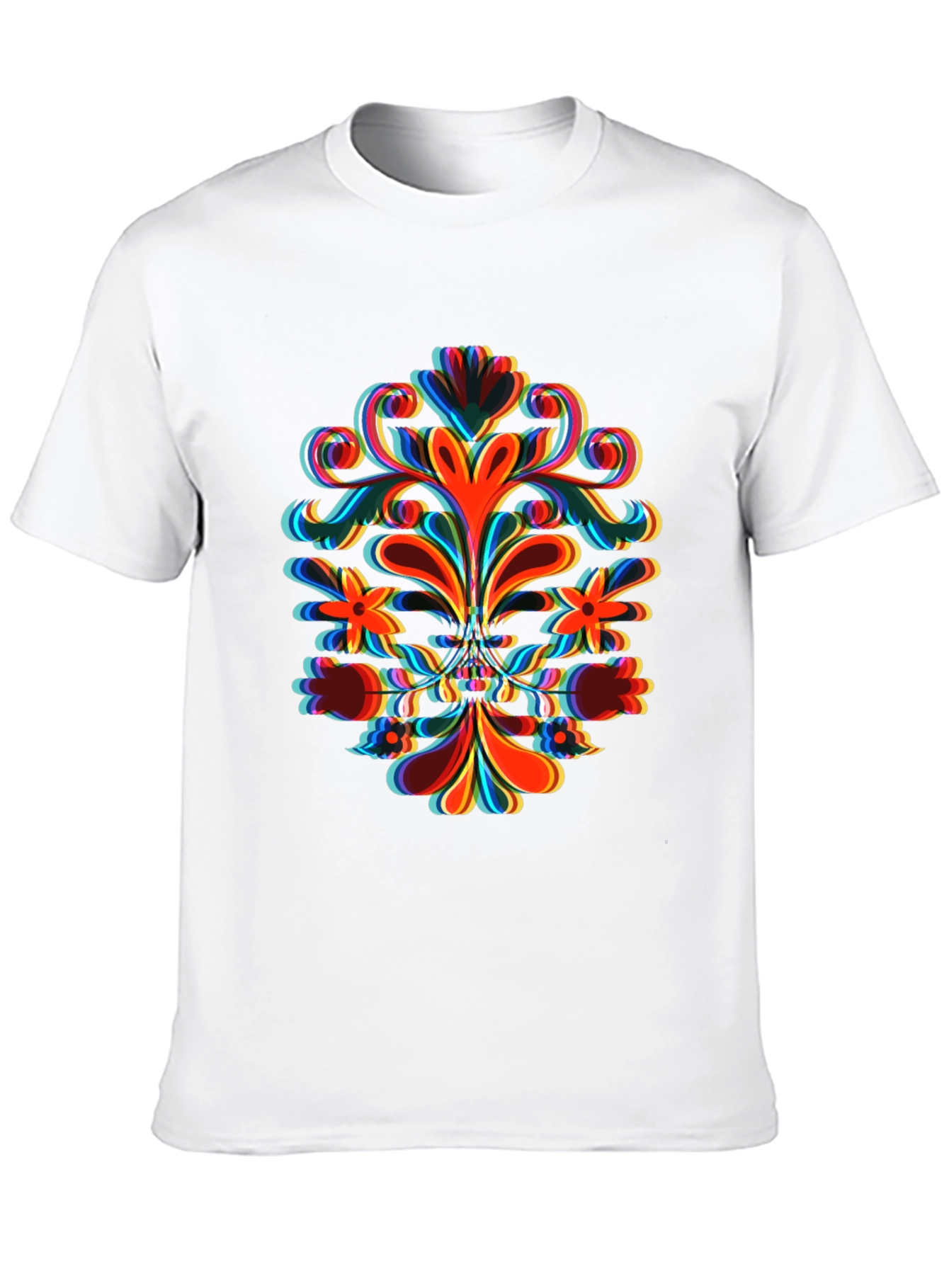 Psychedelic Floral Graphic Print Tee