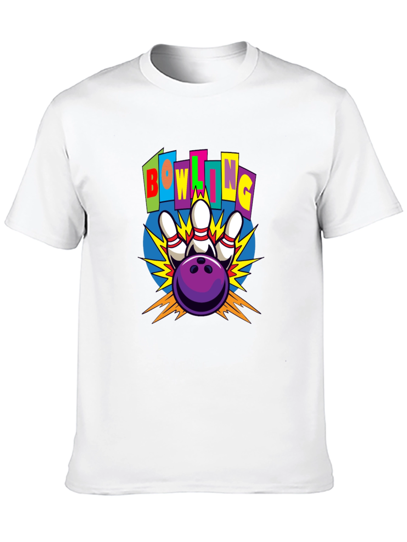 Bowling Strike Graphic Tee - Unisex Black T-Shirt