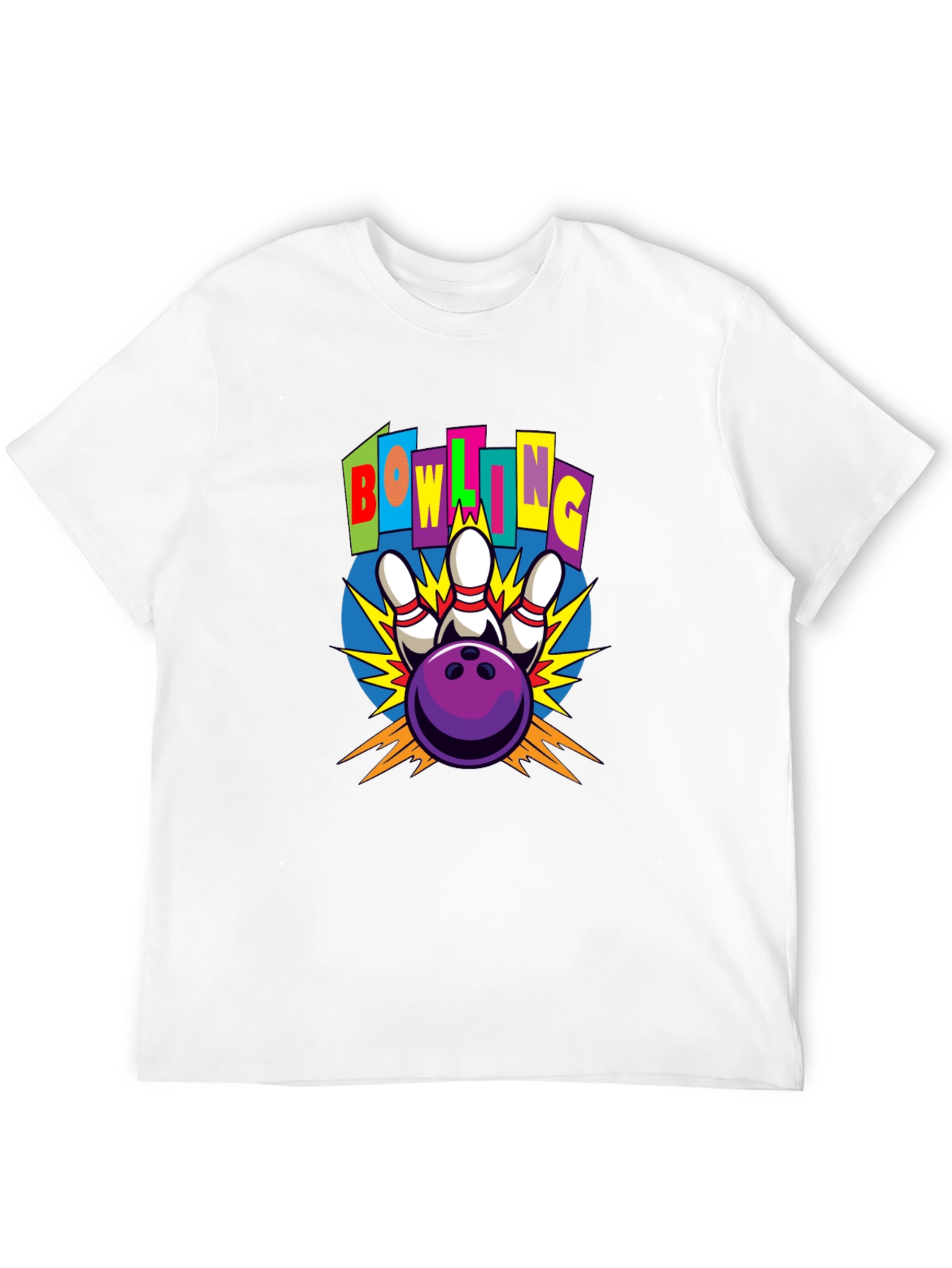 Bowling Strike Graphic Tee - Unisex Black T-Shirt