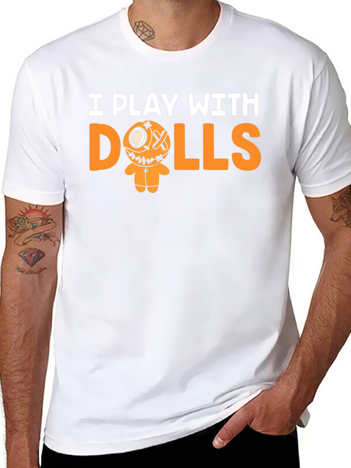 I Play With Dolls Graphic T-Shirt - Black