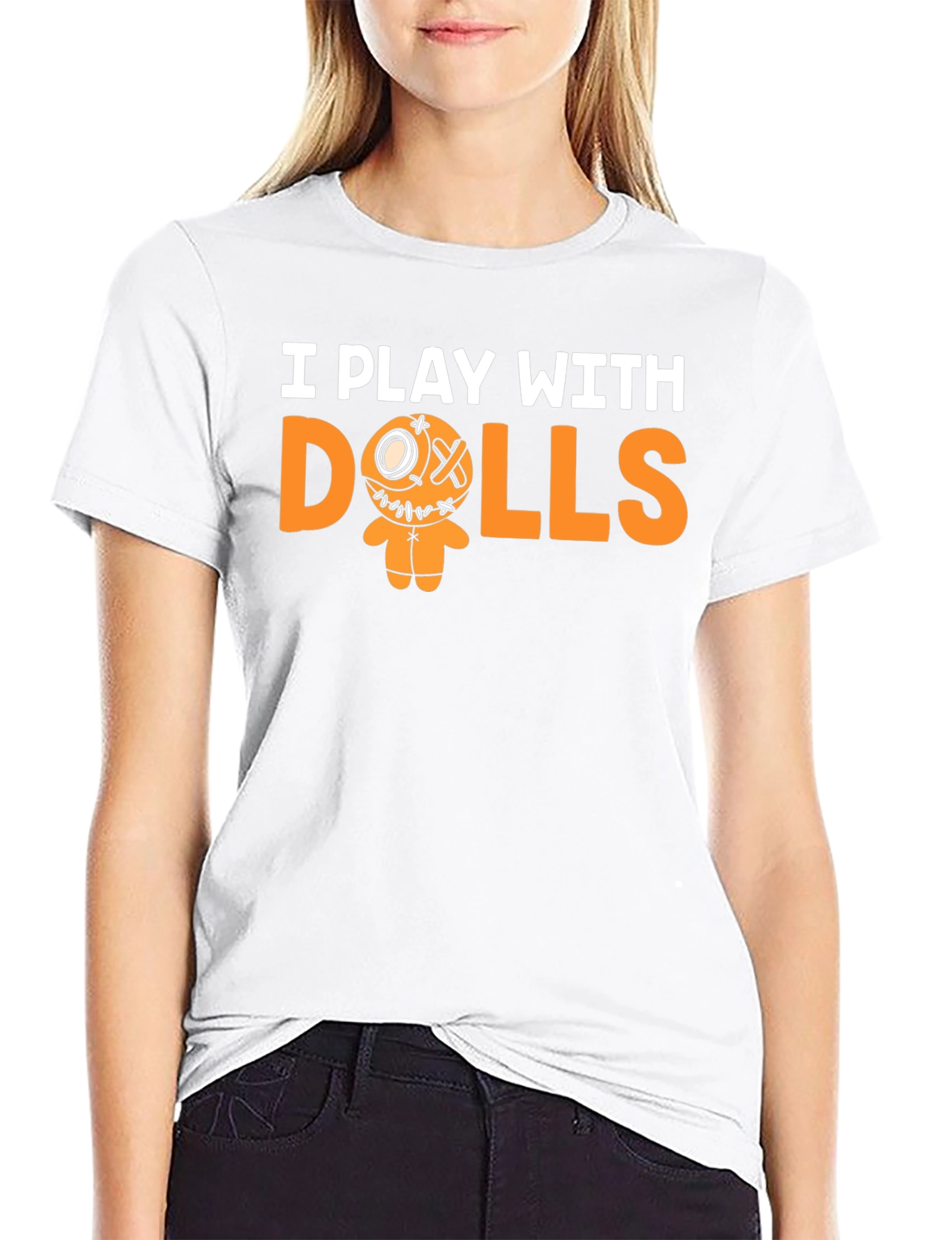 I Play With Dolls Graphic T-Shirt - Black