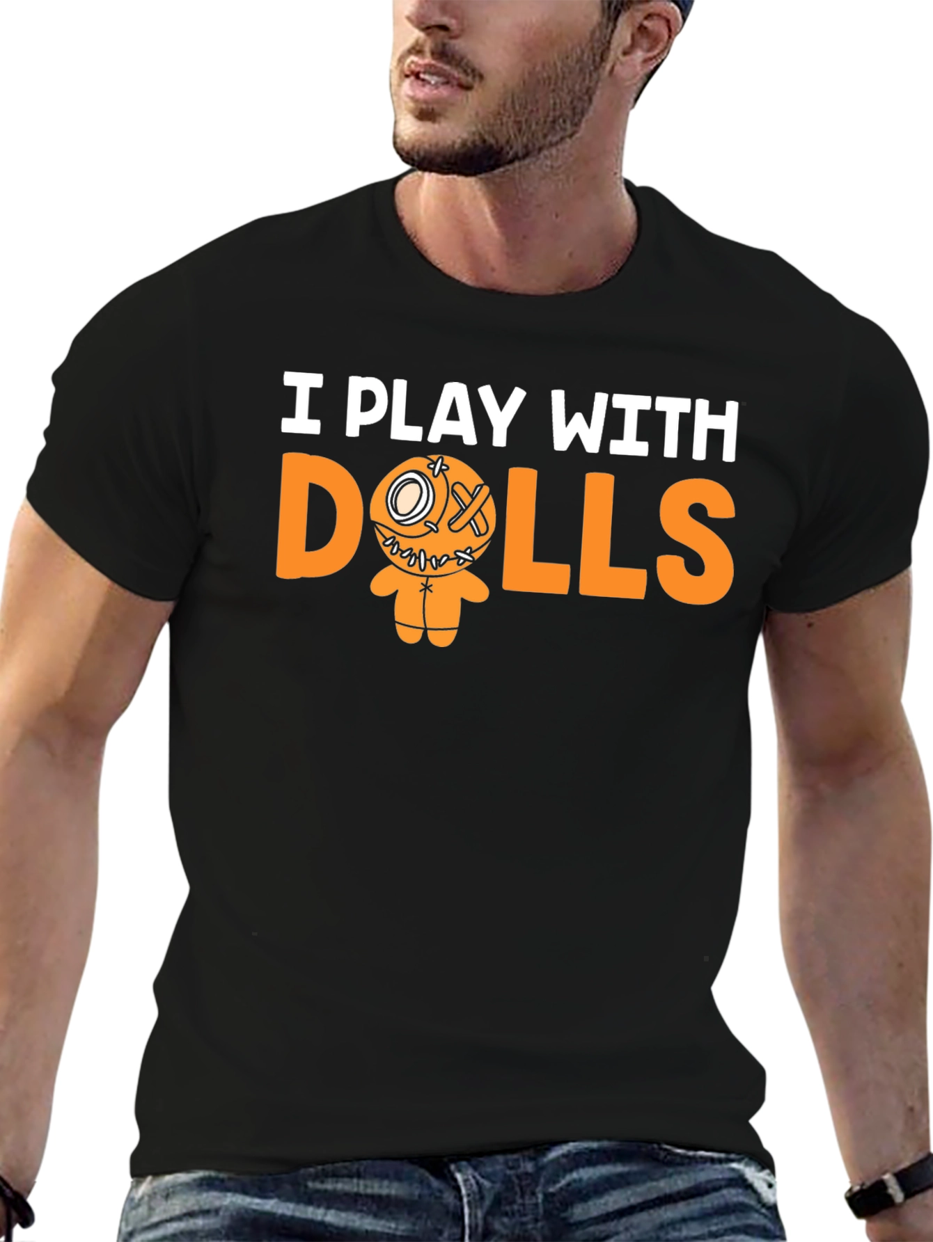 I Play With Dolls Graphic T-Shirt - Black