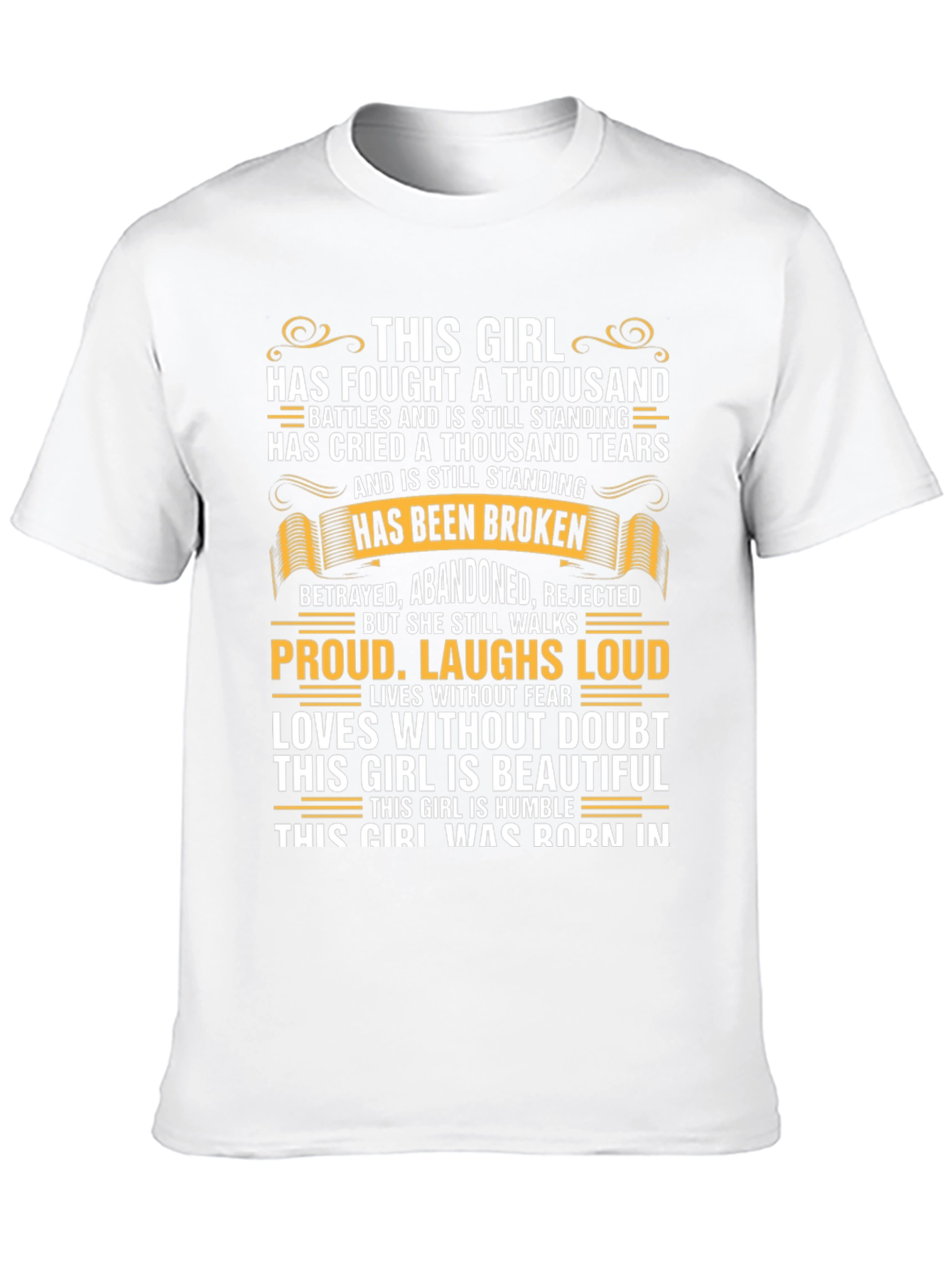 Fought A Thousand Battles Girls Black T-Shirt