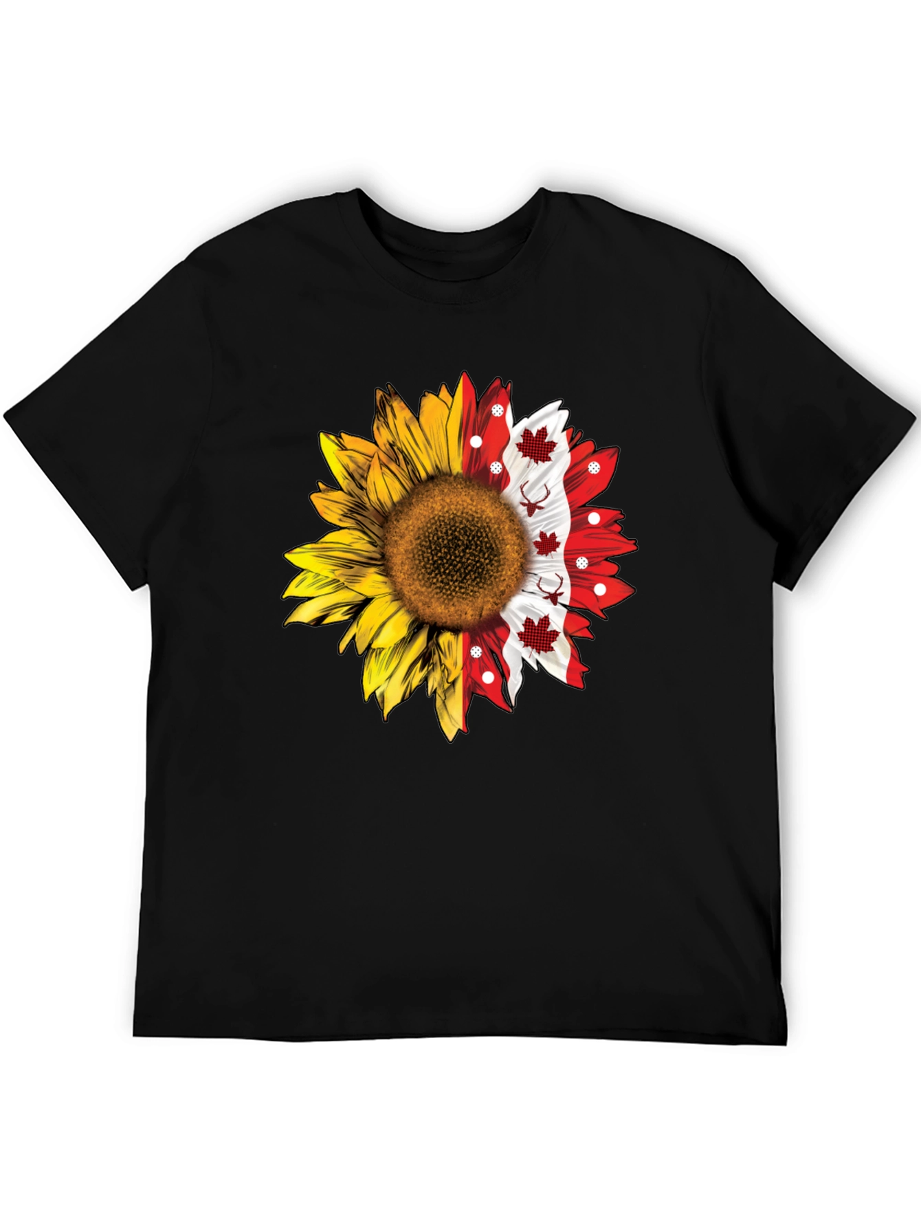 Sunflower Canadian Flag T-Shirt
