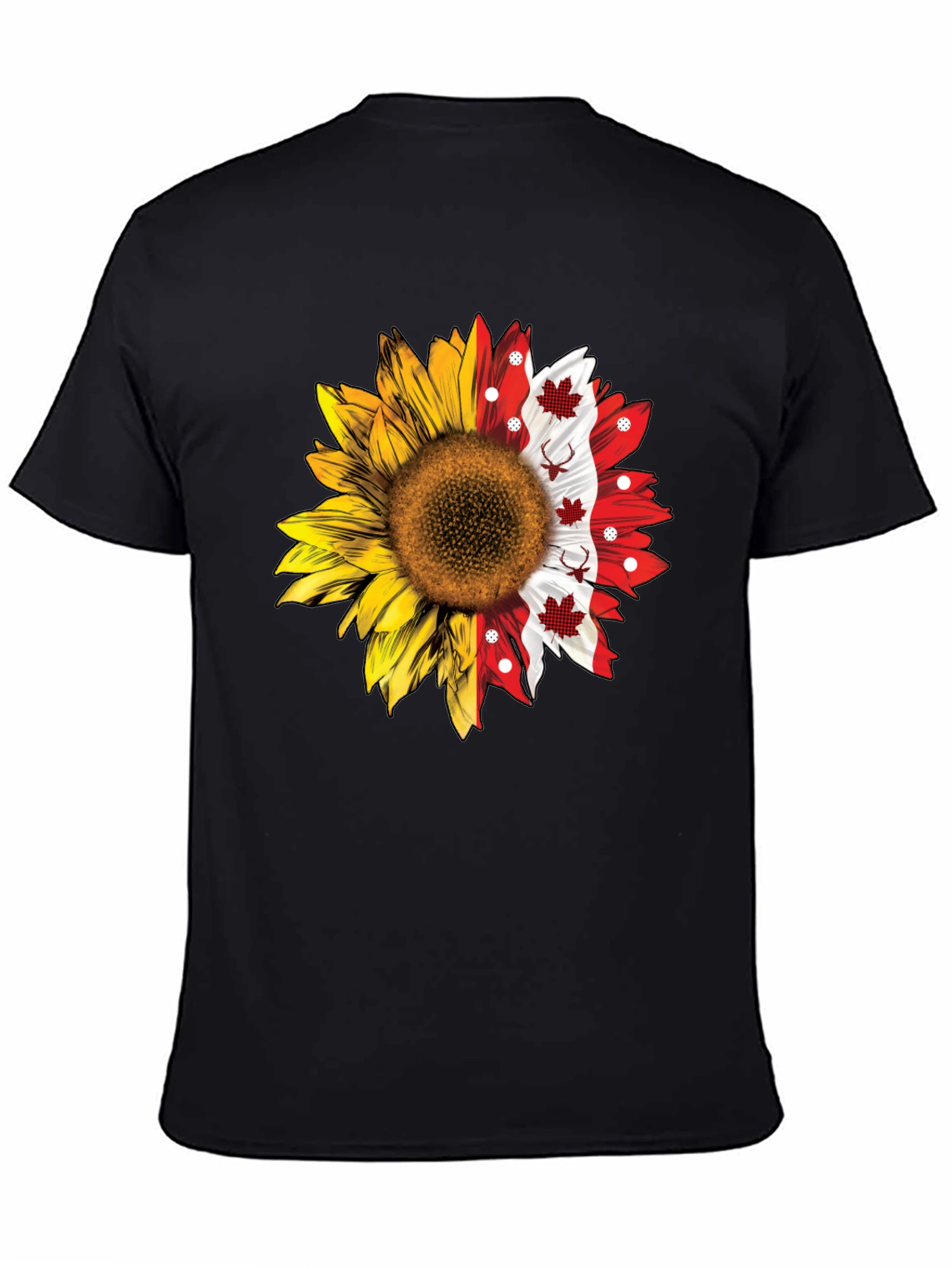 Sunflower Canadian Flag T-Shirt