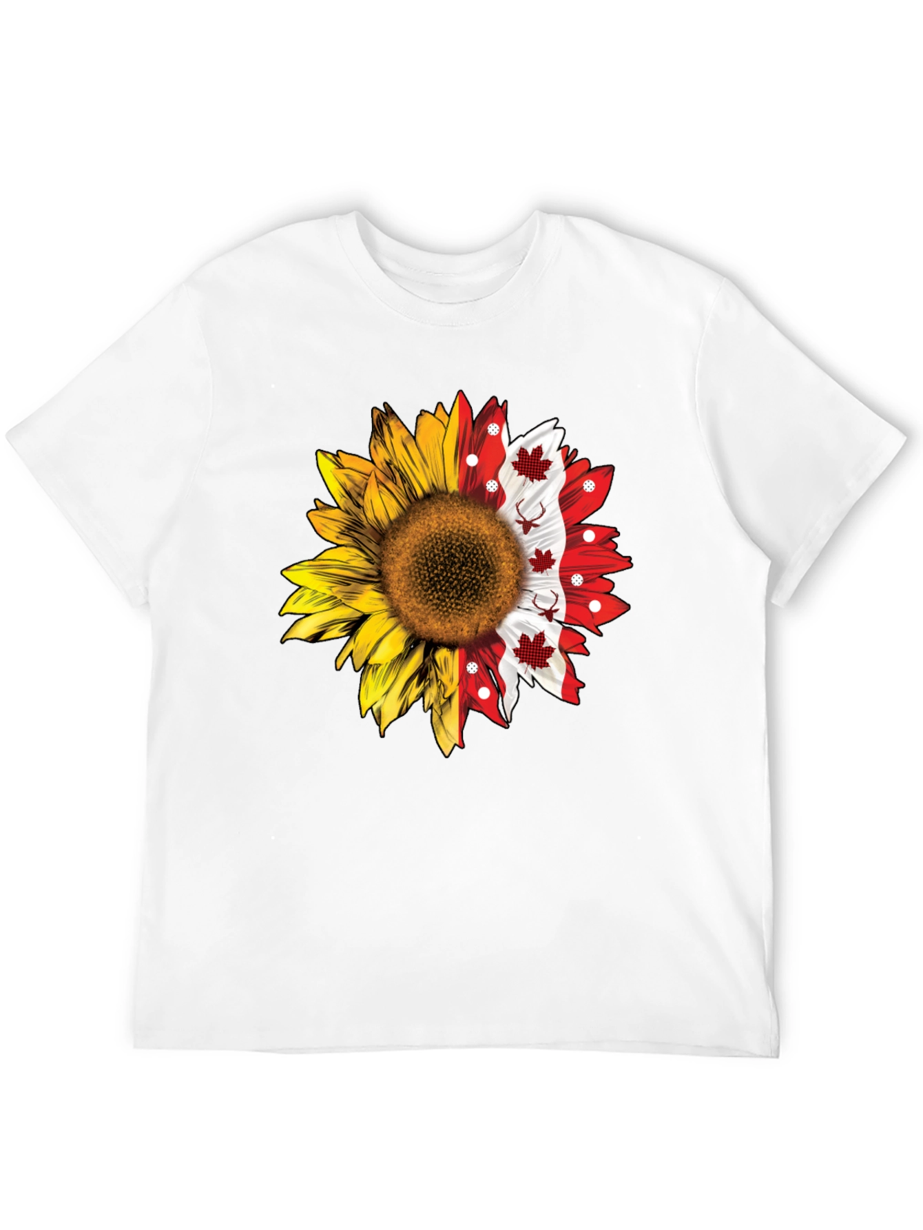 Sunflower Canadian Flag T-Shirt