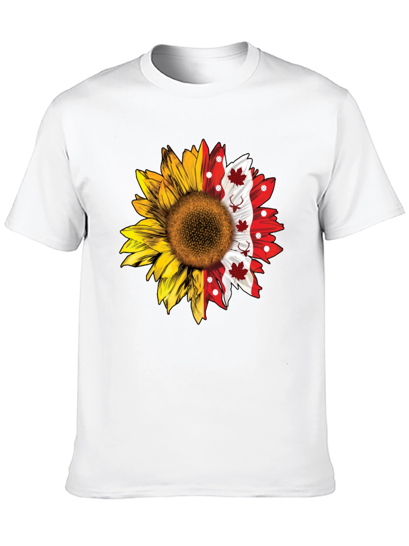 Sunflower Canadian Flag T-Shirt