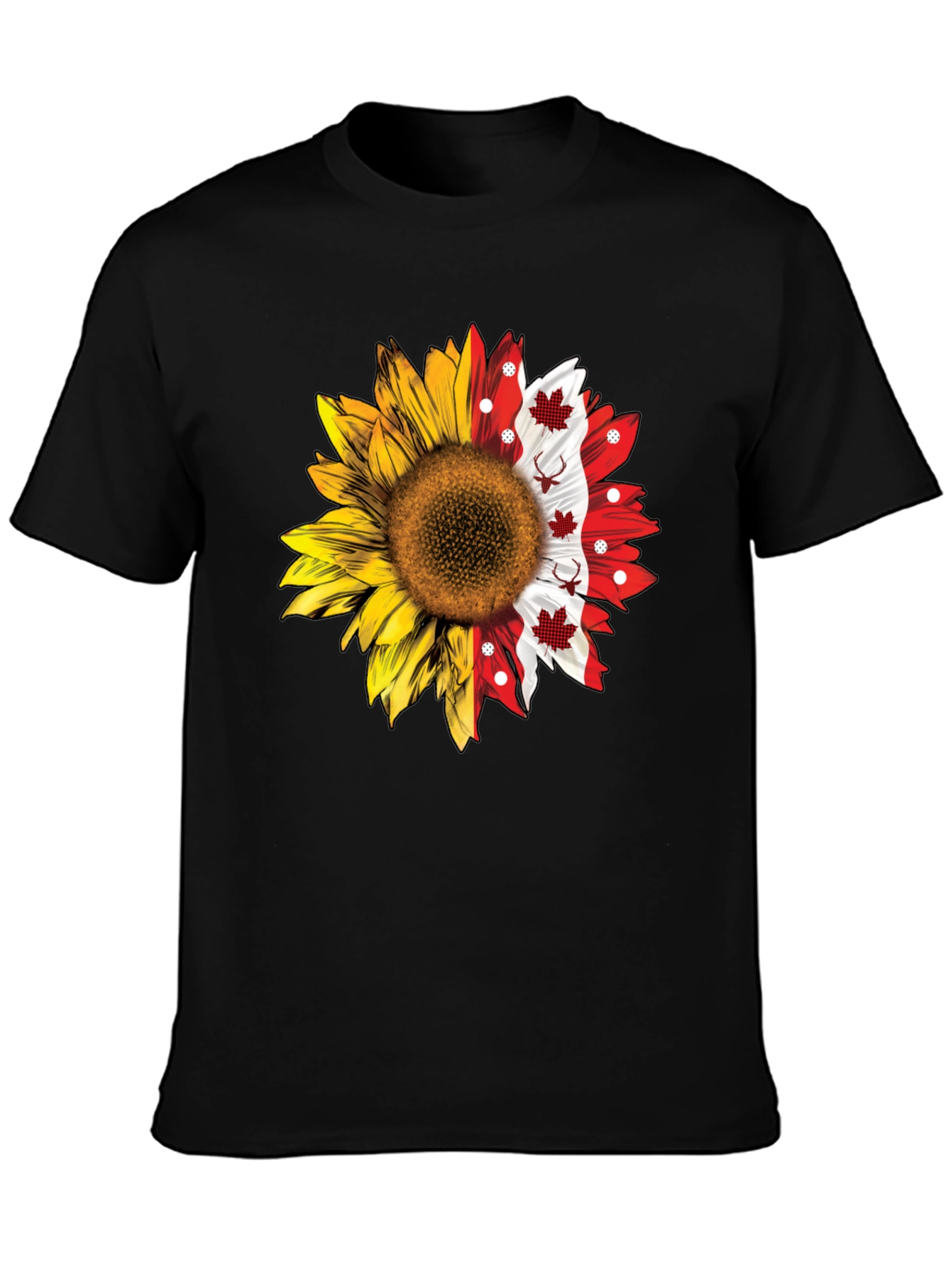 Sunflower Canadian Flag T-Shirt