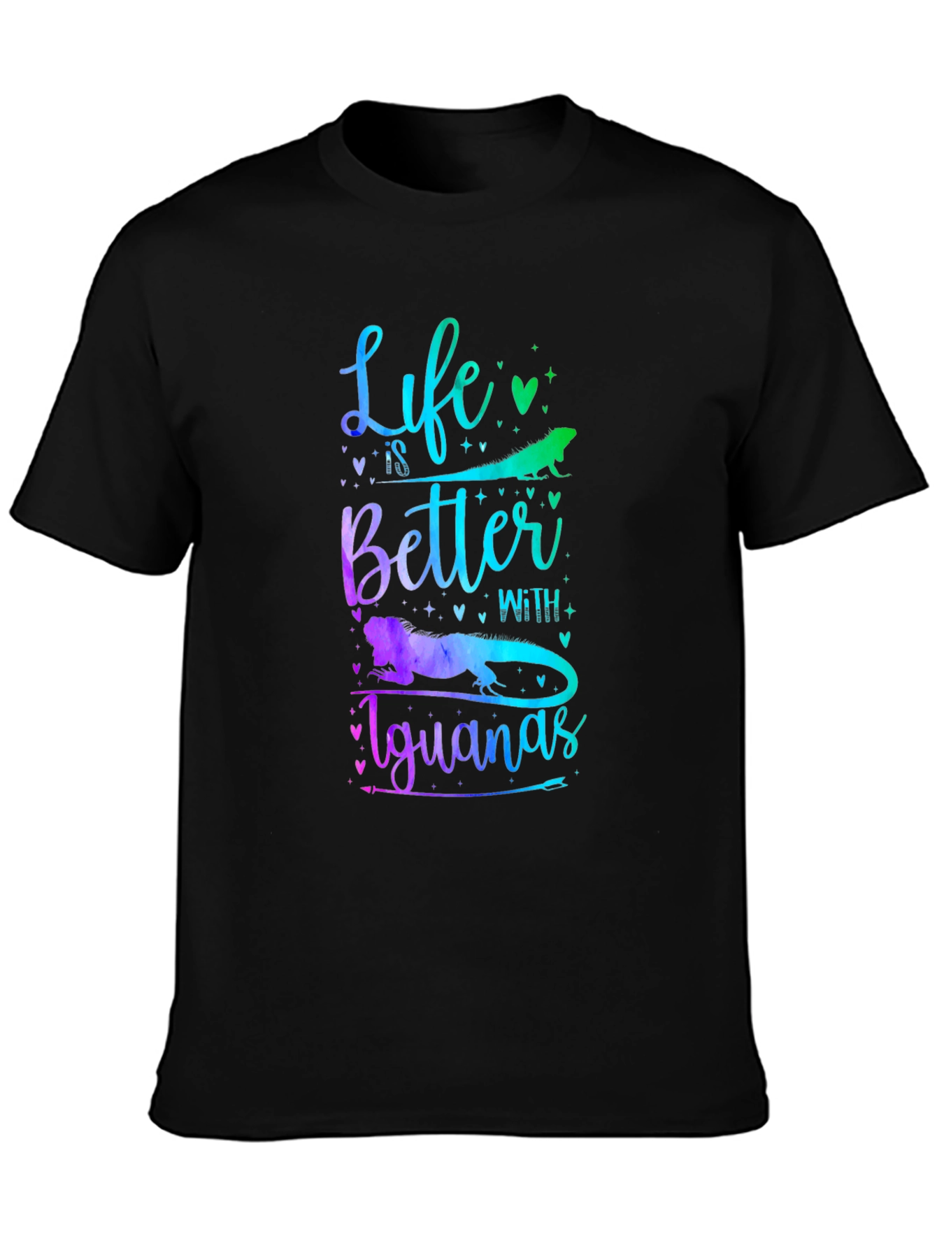 Life is Better With Iguanas Graphic T-Shirt