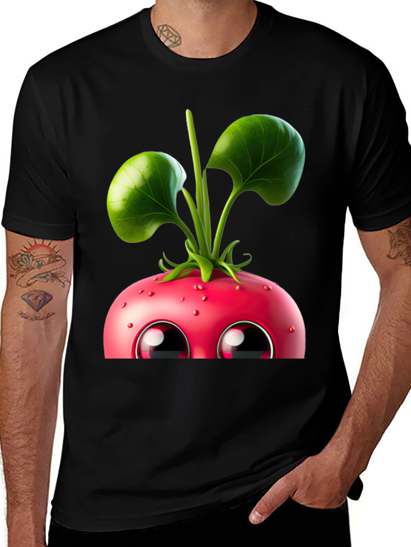 Cute Beet Cartoon Graphic Tee