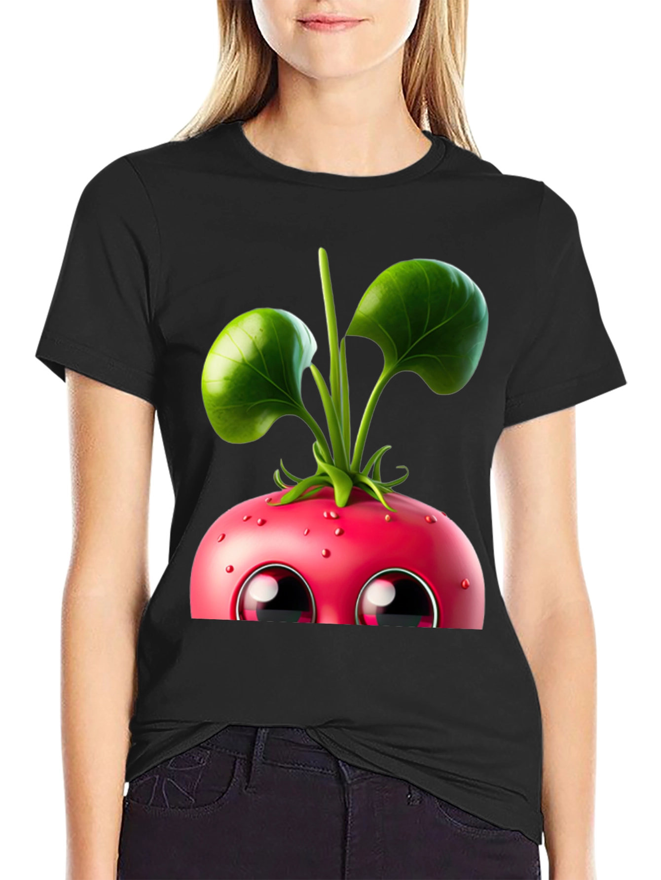 Cute Beet Cartoon Graphic Tee