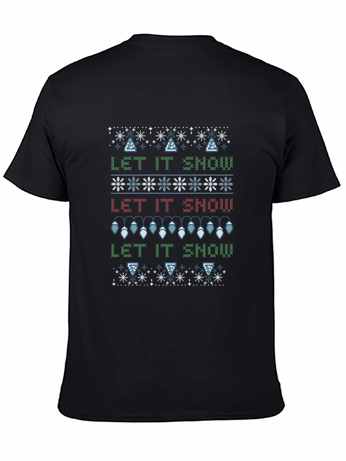 Ugly Christmas Sweater Let It Snow Graphic Tee