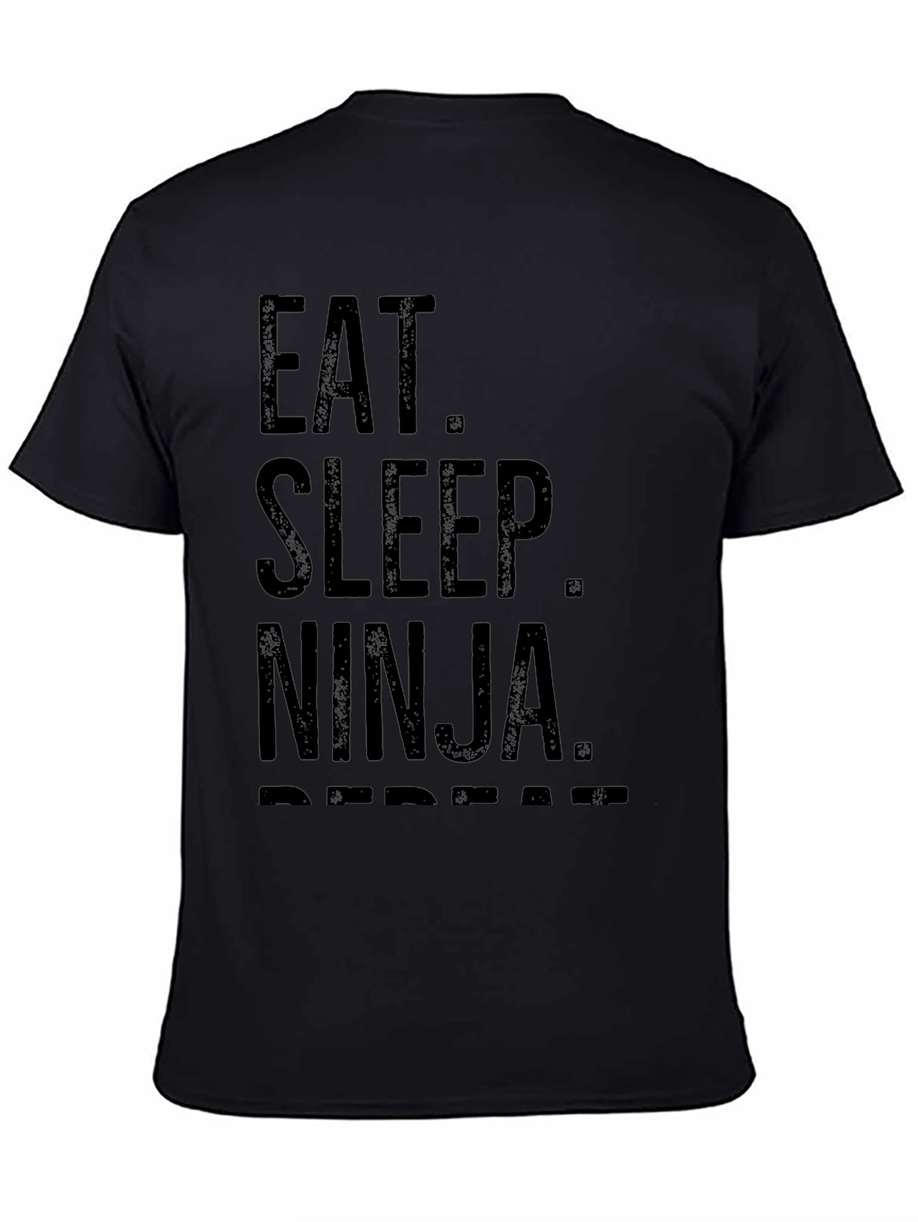 Eat. Sleep. Ninja. Repeat. Black T-Shirt