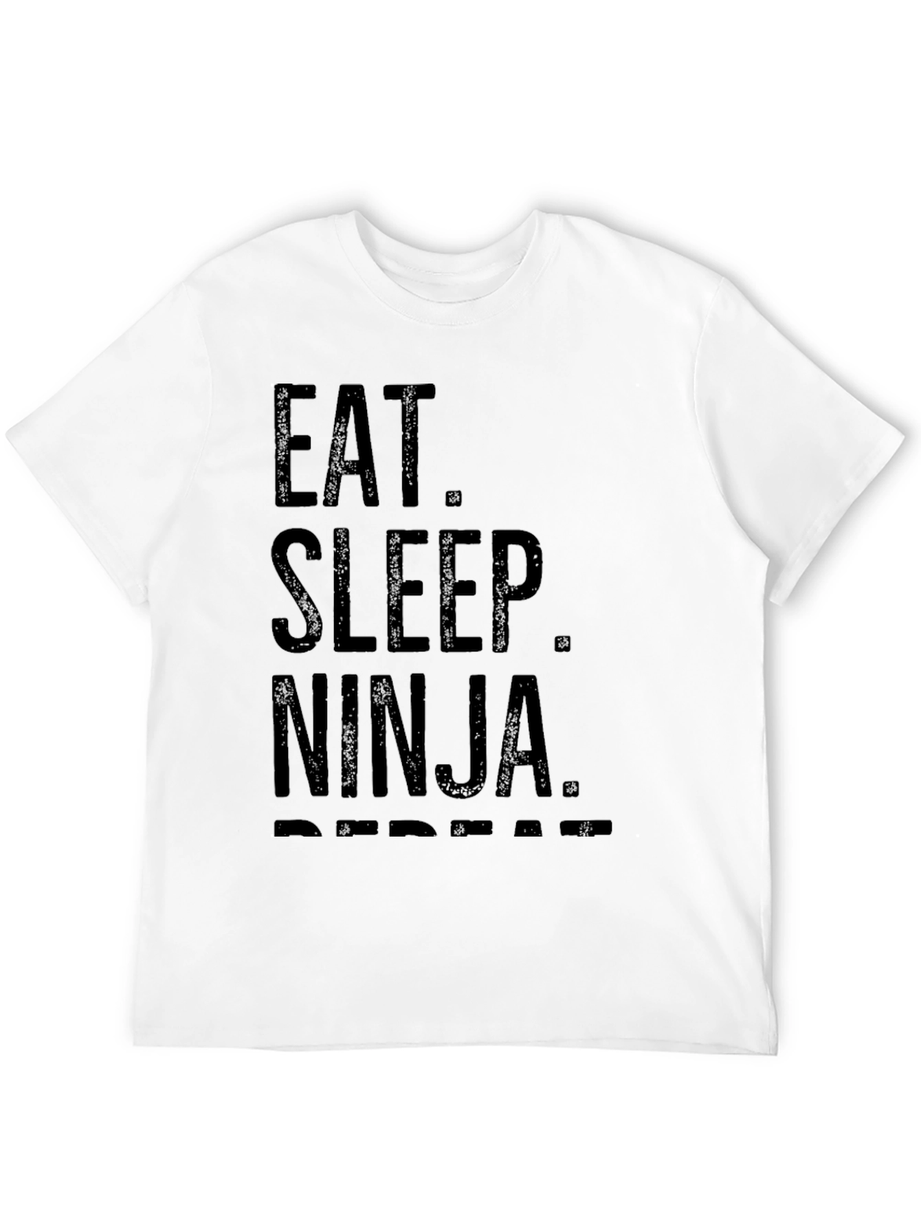 Eat. Sleep. Ninja. Repeat. Black T-Shirt