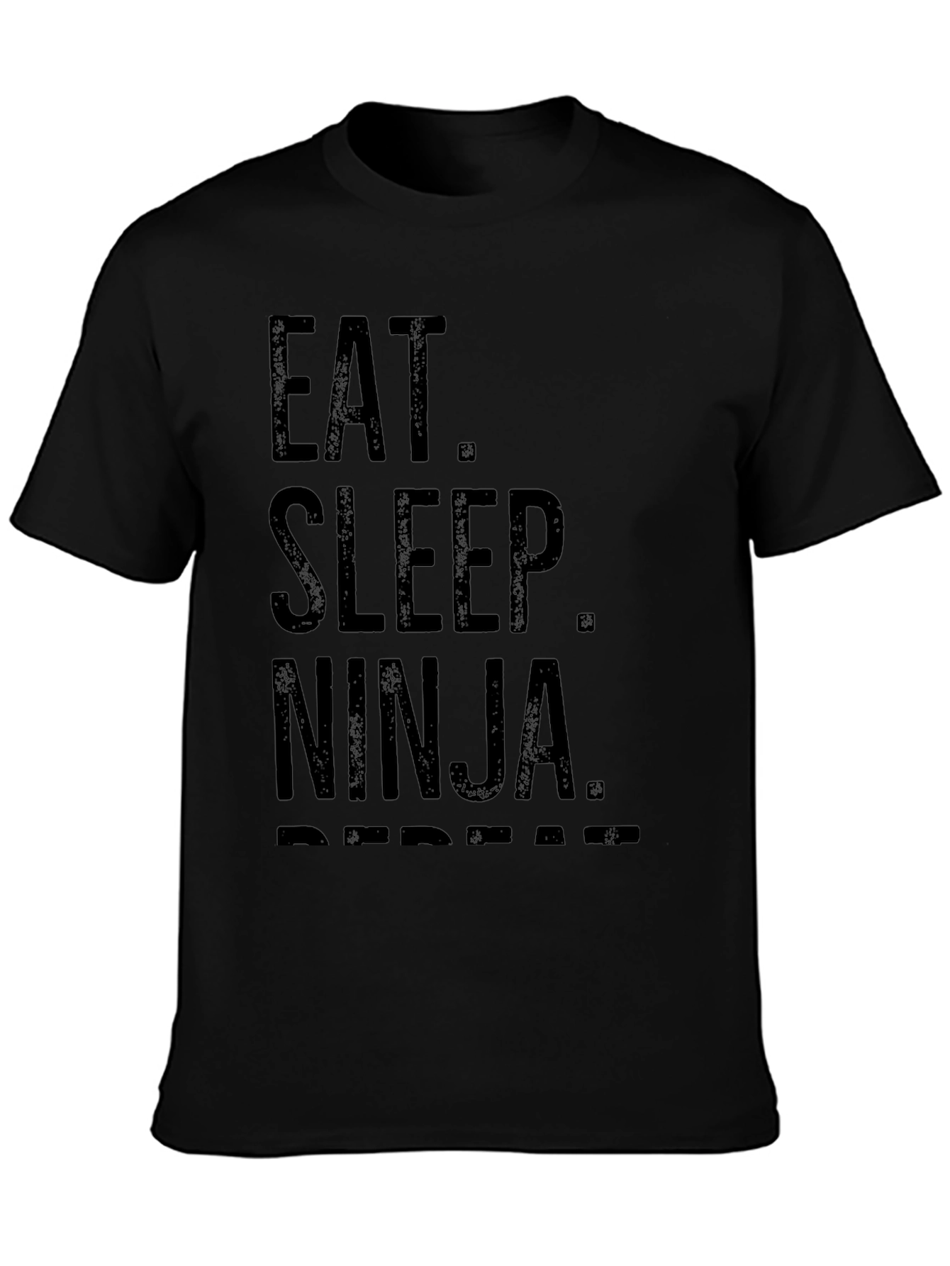 Eat. Sleep. Ninja. Repeat. Black T-Shirt